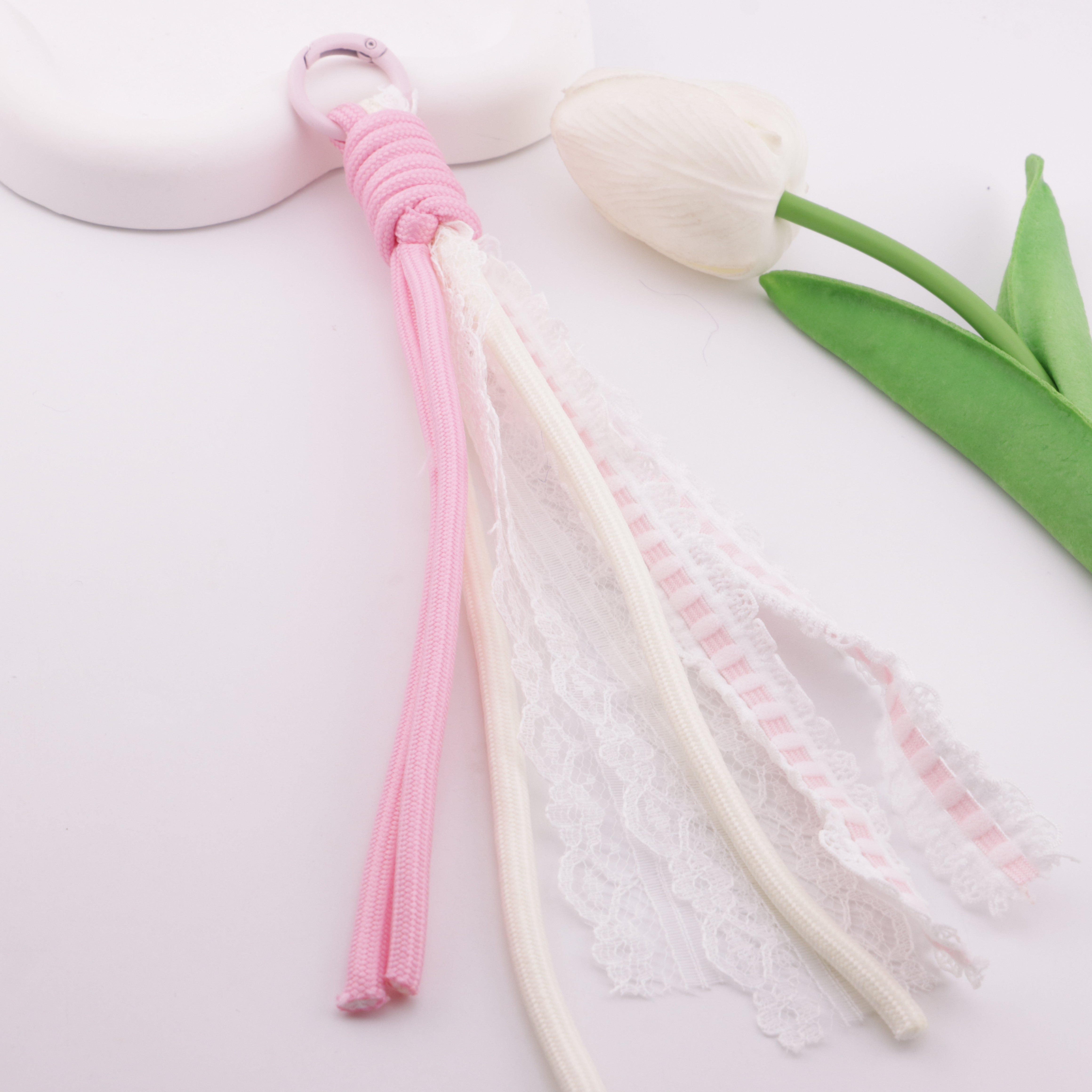 FS6408- A Lace Rope Braided Keychain A Lace Rope Braided Keychain Pendant Zoe's DIY Shop