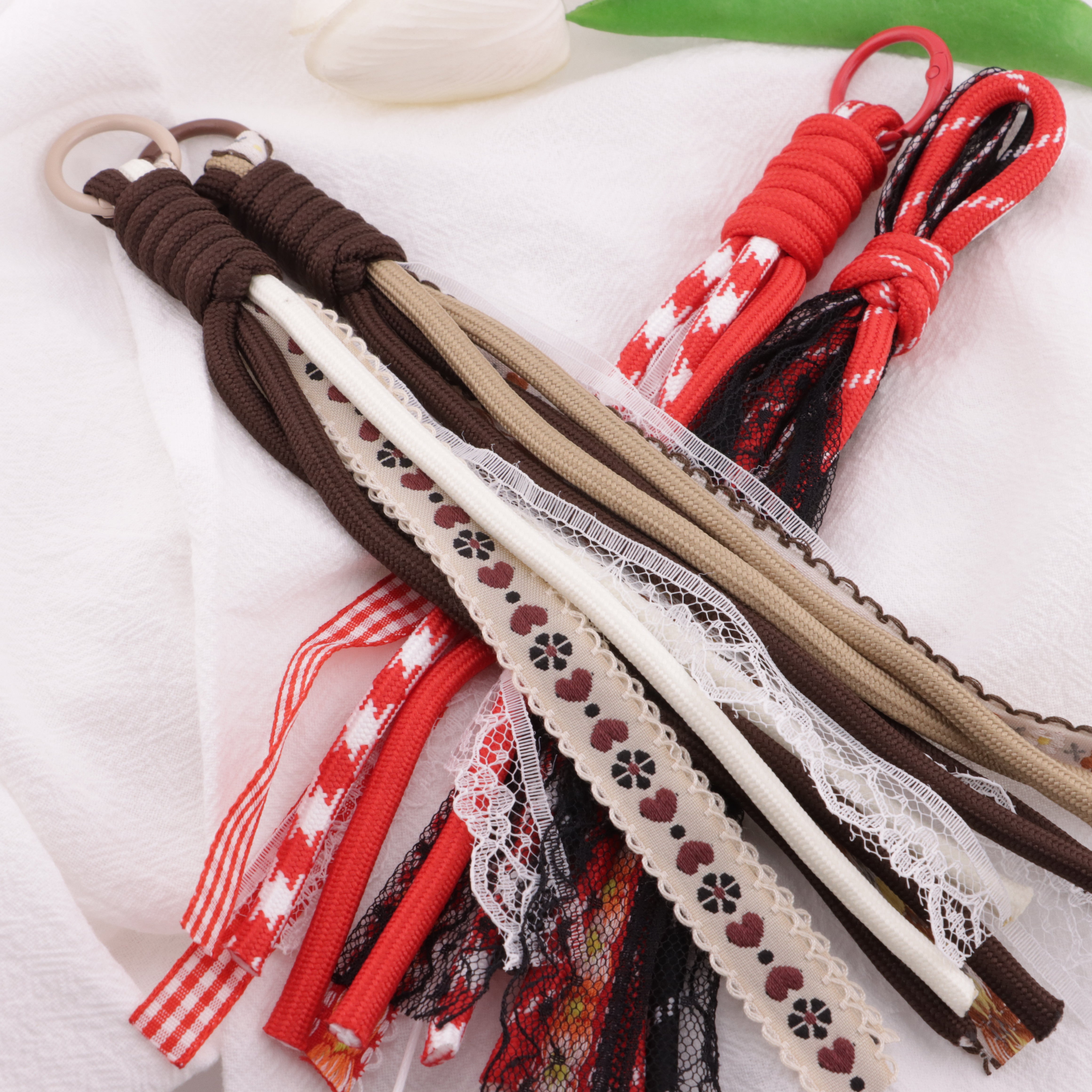 FS6409- B Lace Rope Braided Keychain B Lace Rope Braided Keychain Pendant Zoe's DIY Shop