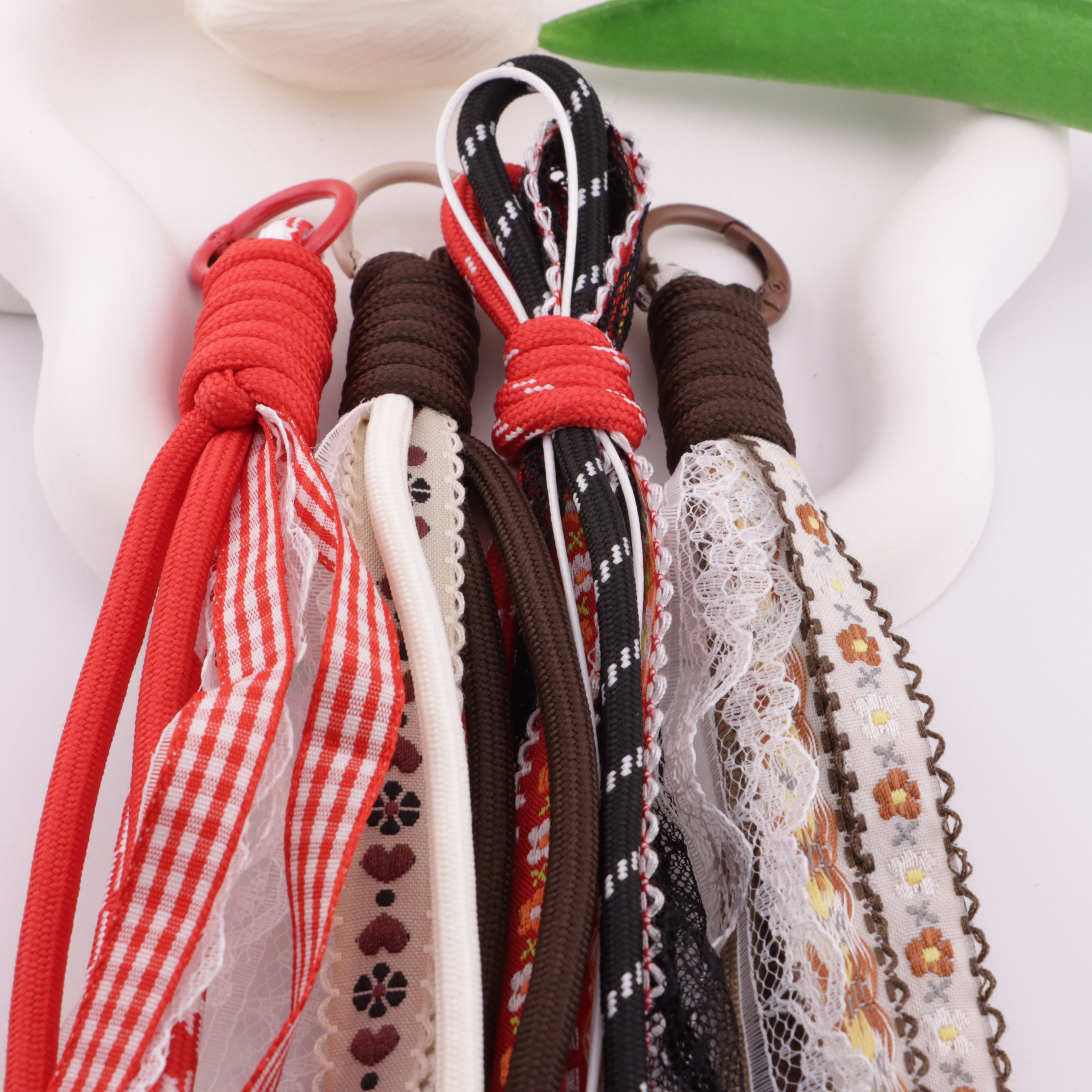FS6409- B Lace Rope Braided Keychain B Lace Rope Braided Keychain Pendant Zoe's DIY Shop