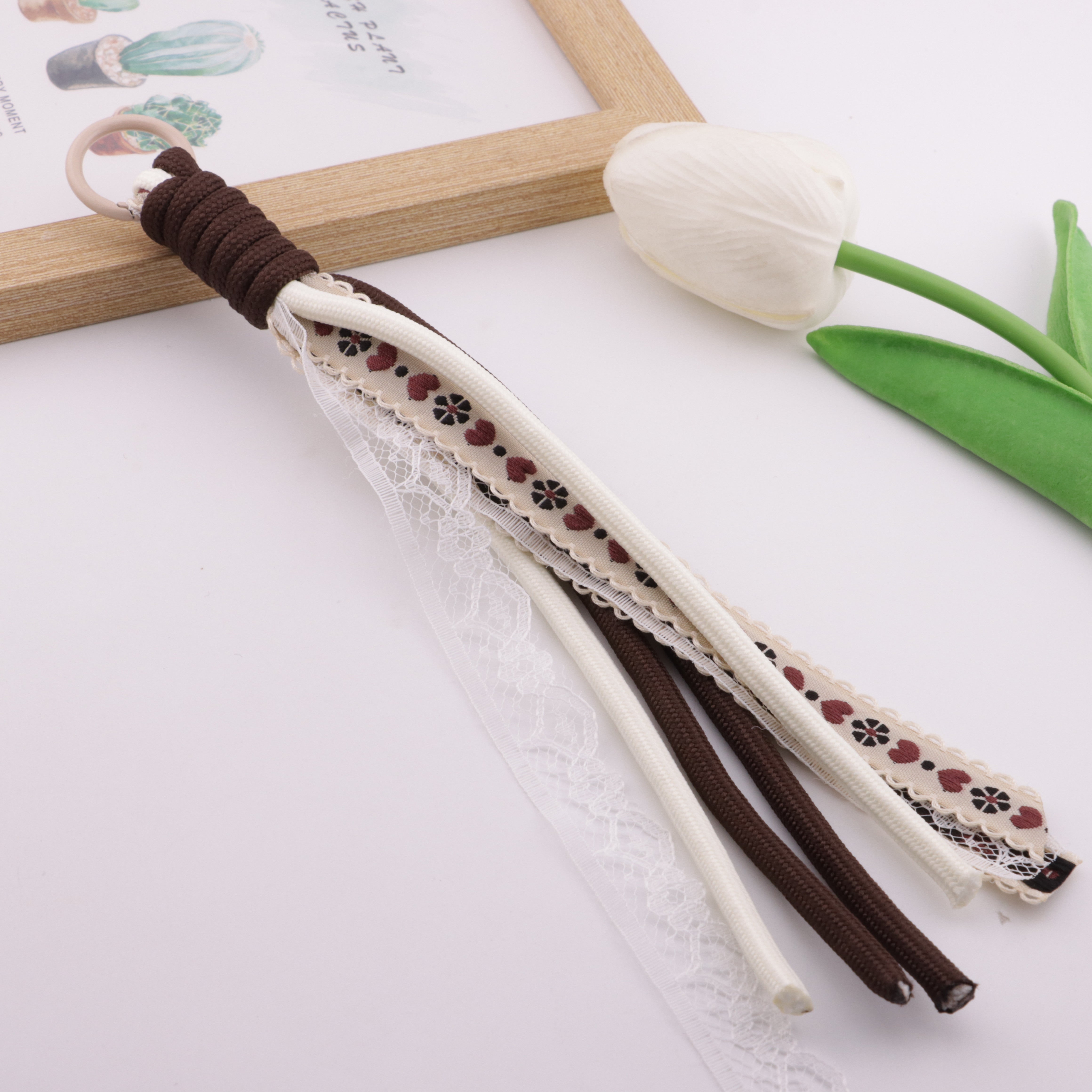 FS6409- B Lace Rope Braided Keychain B Lace Rope Braided Keychain Pendant Zoe's DIY Shop