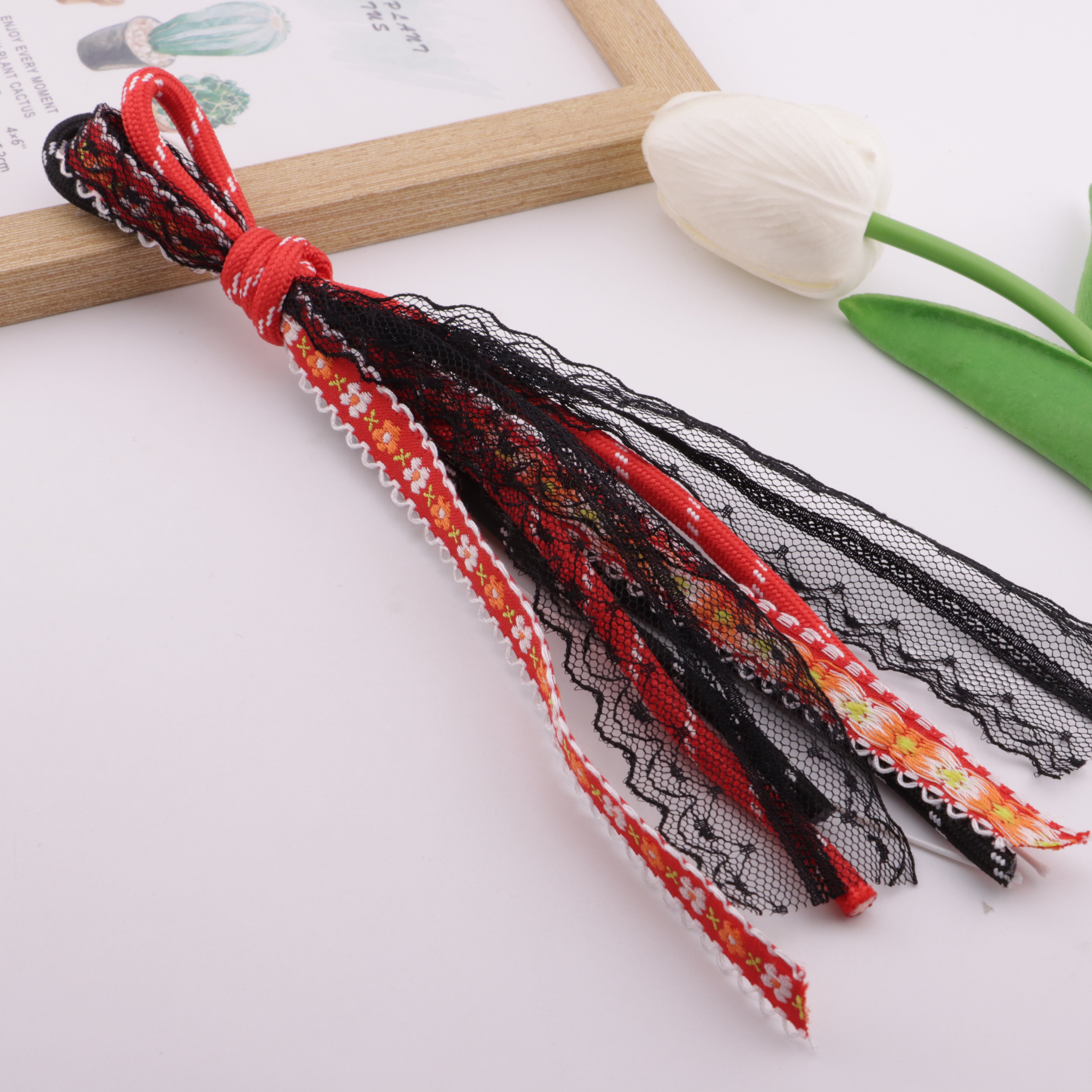 FS6409- B Lace Rope Braided Keychain B Lace Rope Braided Keychain Pendant Zoe's DIY Shop