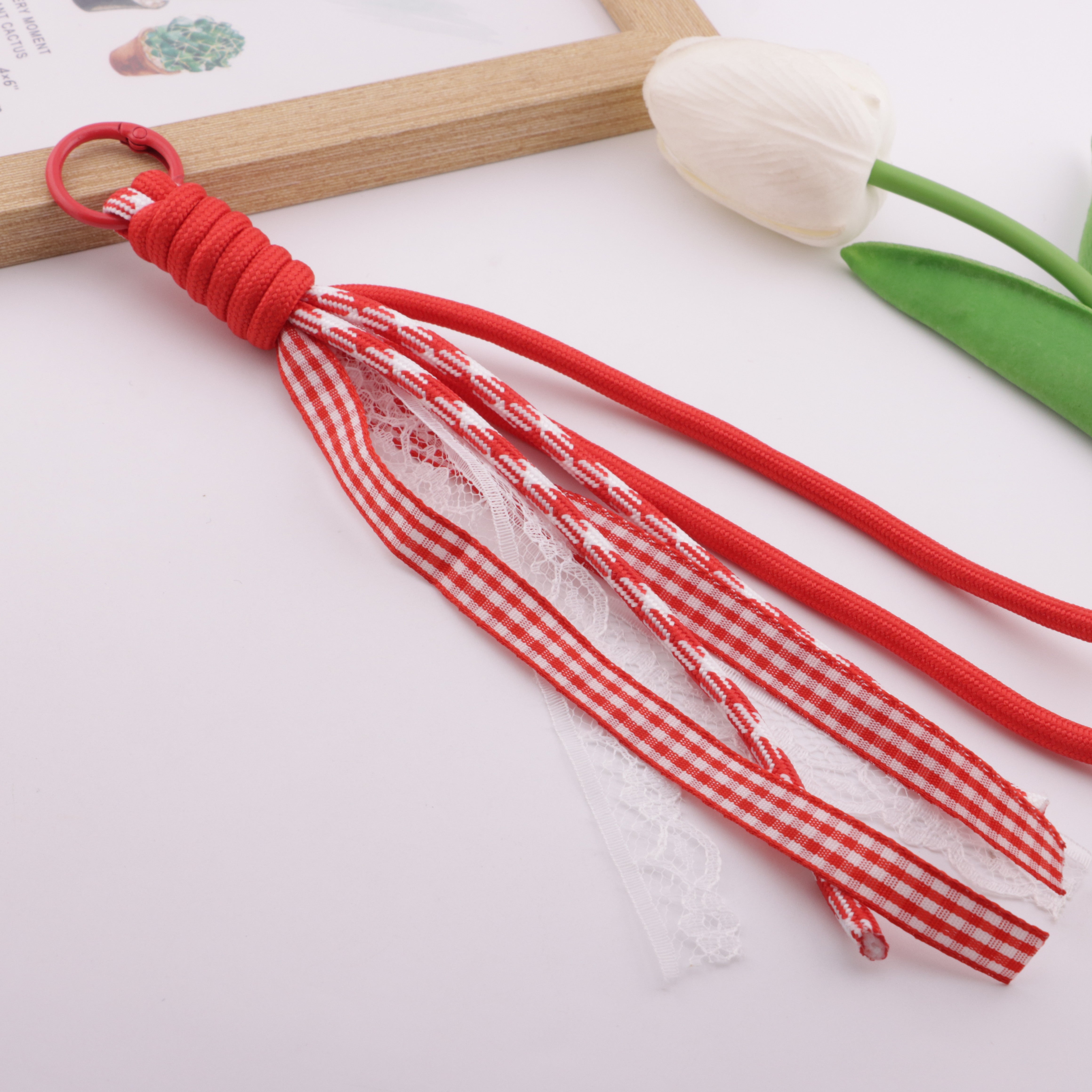 FS6409- B Lace Rope Braided Keychain B Lace Rope Braided Keychain Pendant Zoe's DIY Shop