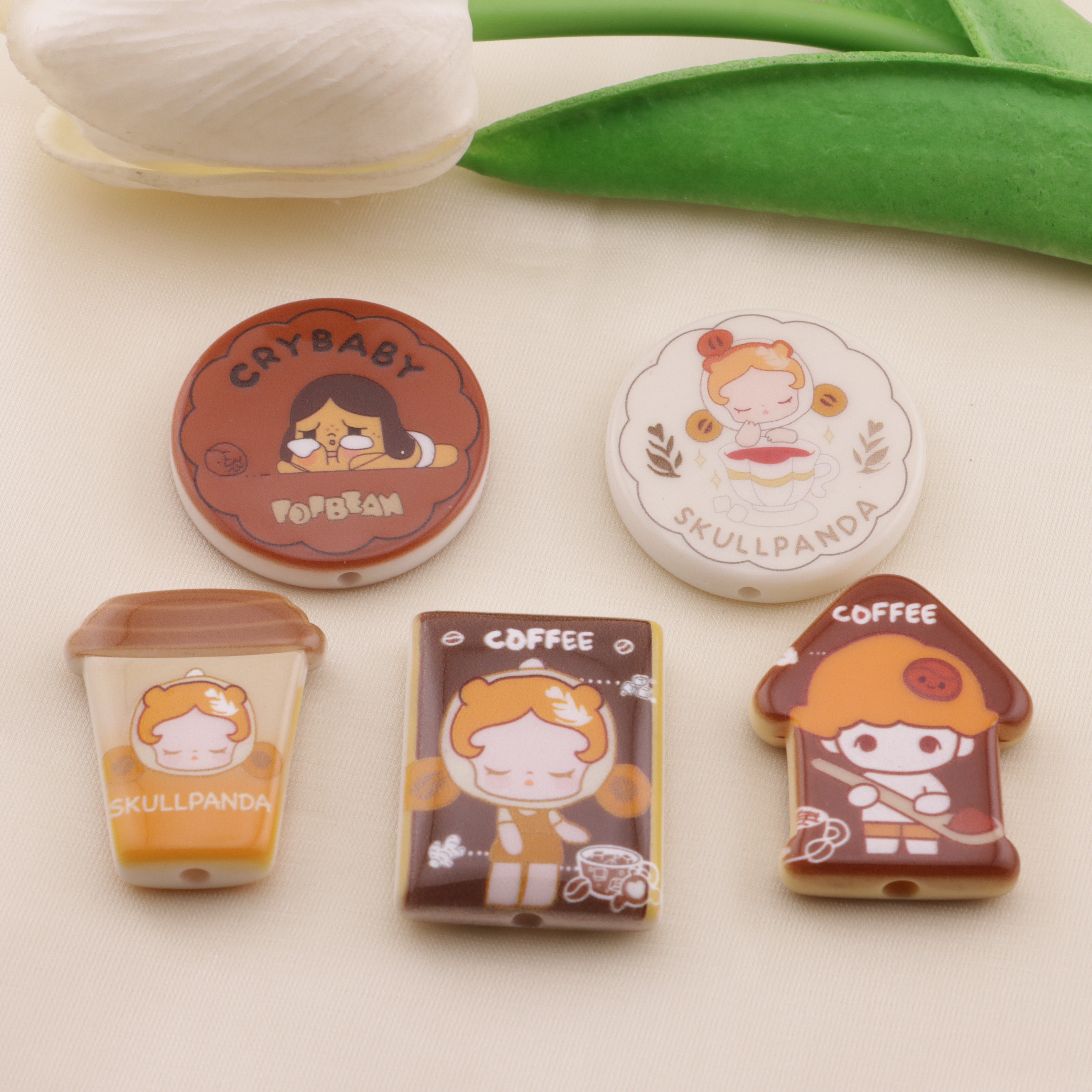 FS6418- Mixed Styles Of Coffee - Colored Pop Mart Beads Zoe's DIY Shop
