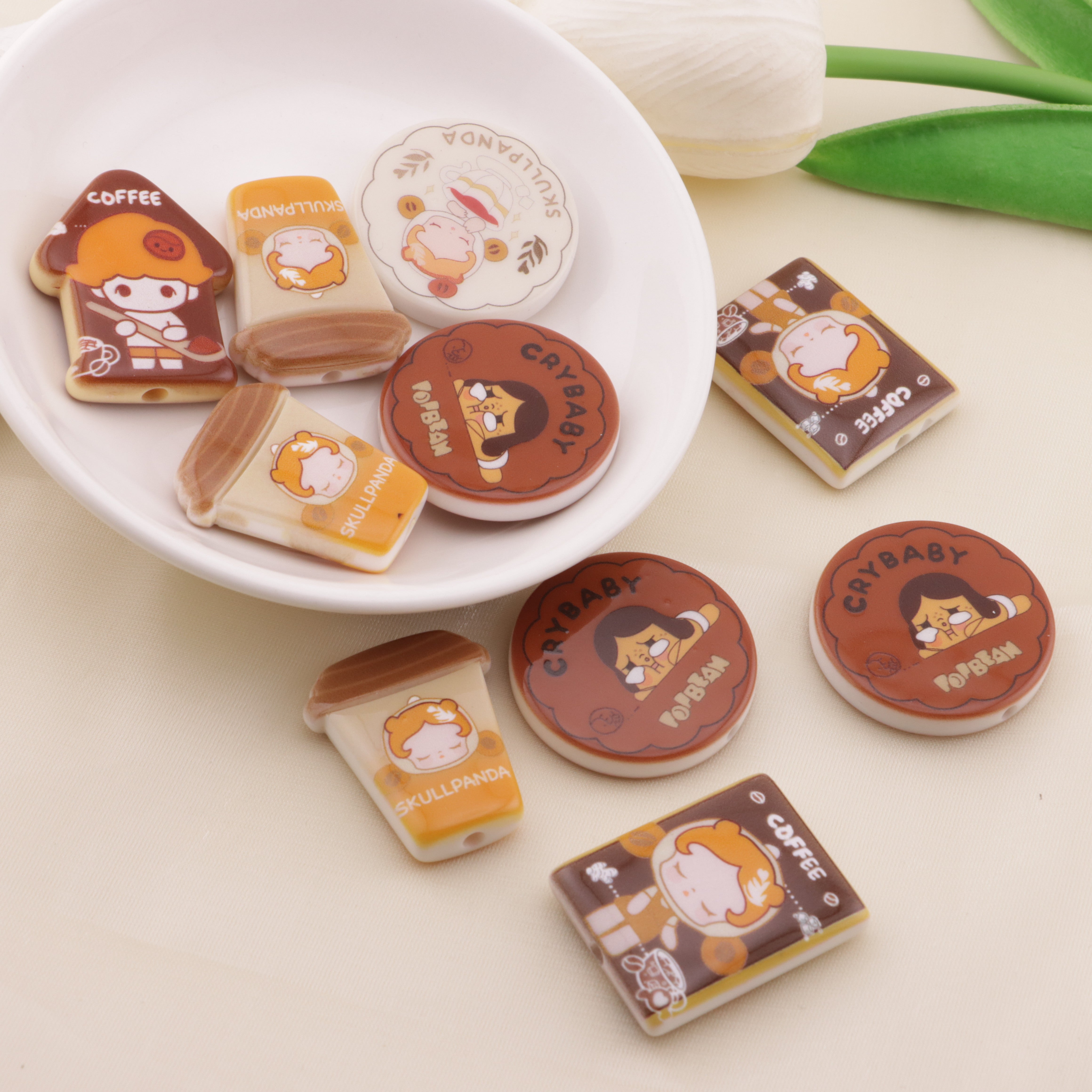 FS6418- Mixed Styles Of Coffee - Colored Pop Mart Beads Zoe's DIY Shop