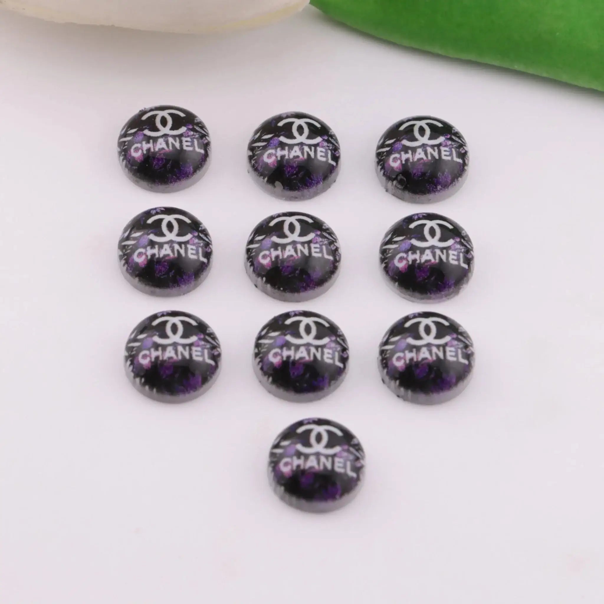 FS6438-Approximately 10Mm Round CC Acrylic Nail Art Stickers -Zoe DIY Wholesale