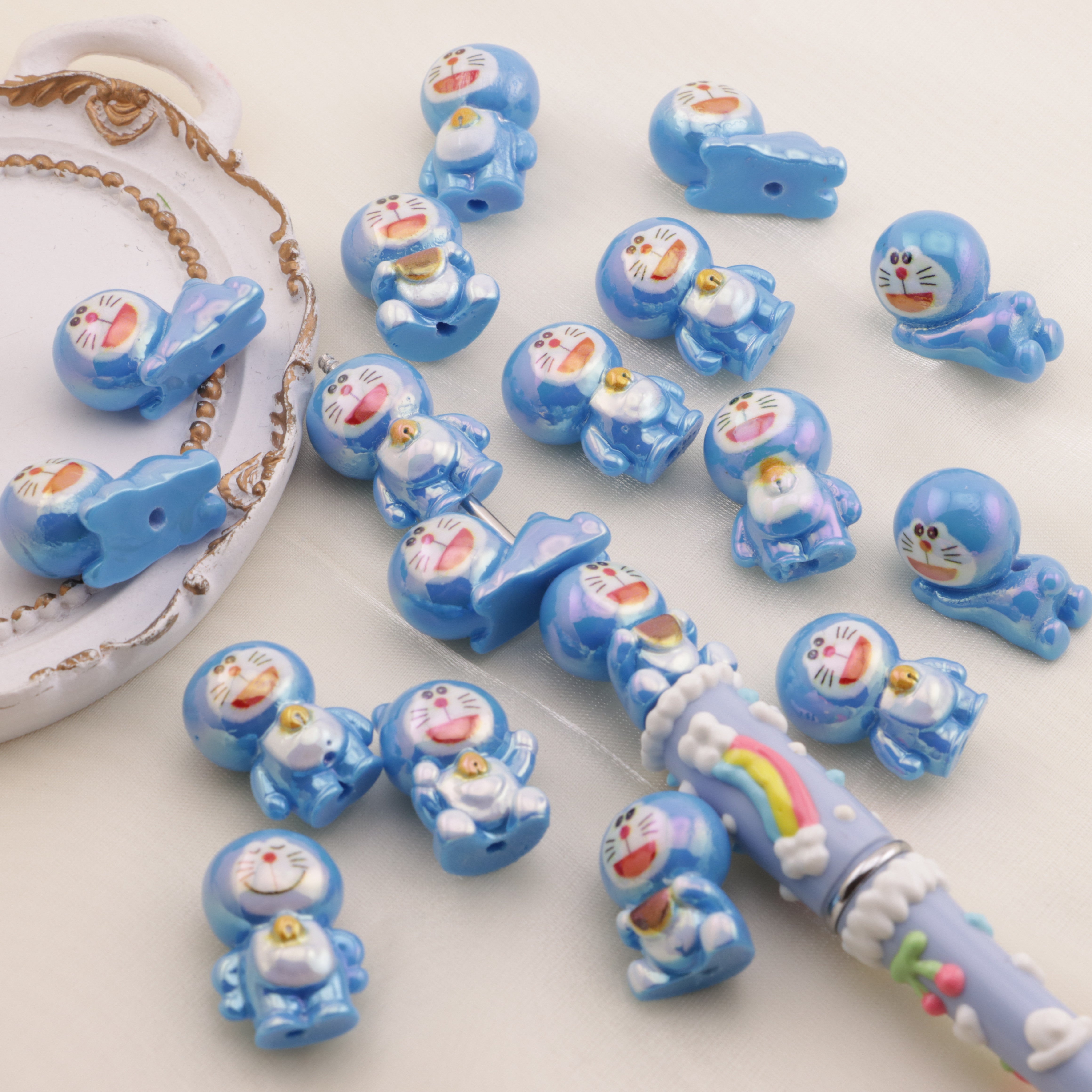 FS6449- ABOUT 16×21MM UV Doraemon BEADS UV Doraemon BEADS FIT FOR PEN Zoe's DIY Shop