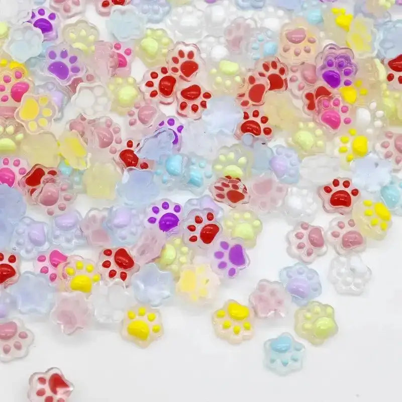 FS6459-About 10mm dual color luminous cat paw nail patch -Zoe DIY Wholesale