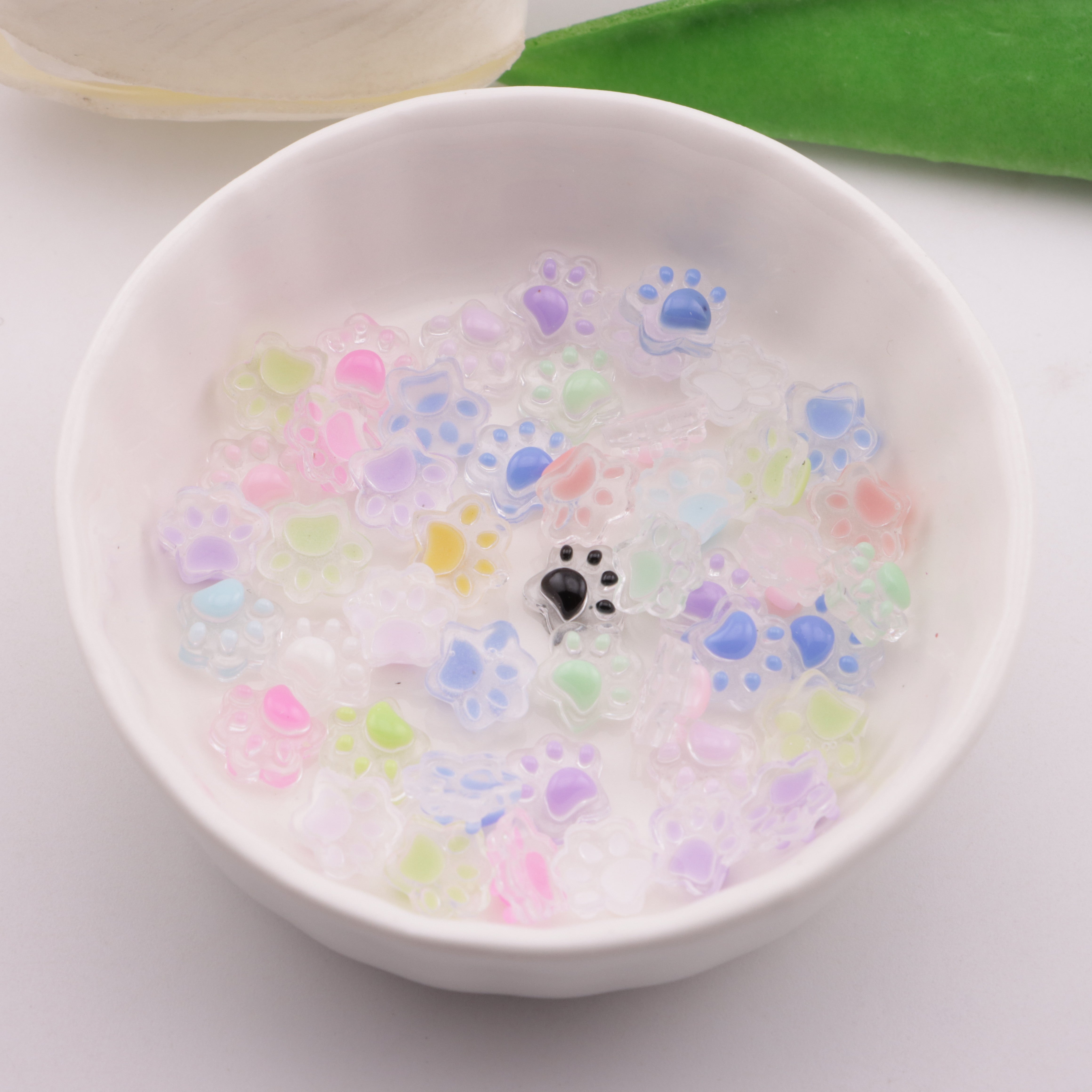 FS6459- About 10mm Two-Color Luminous Cat Claw Nail Art Stickers Zoe's DIY Shop