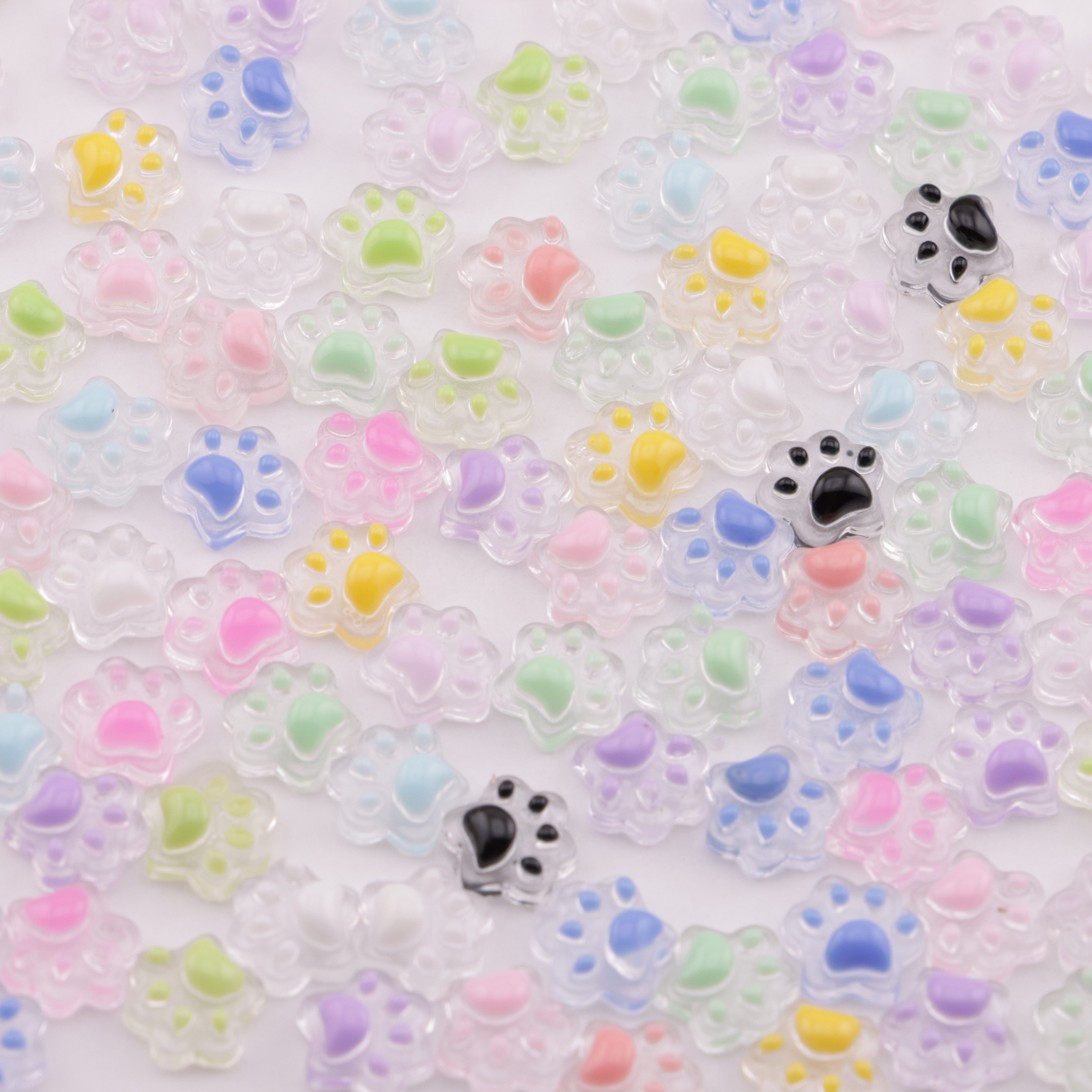 FS6459- About 10mm Two-Color Luminous Cat Claw Nail Art Stickers Zoe's DIY Shop