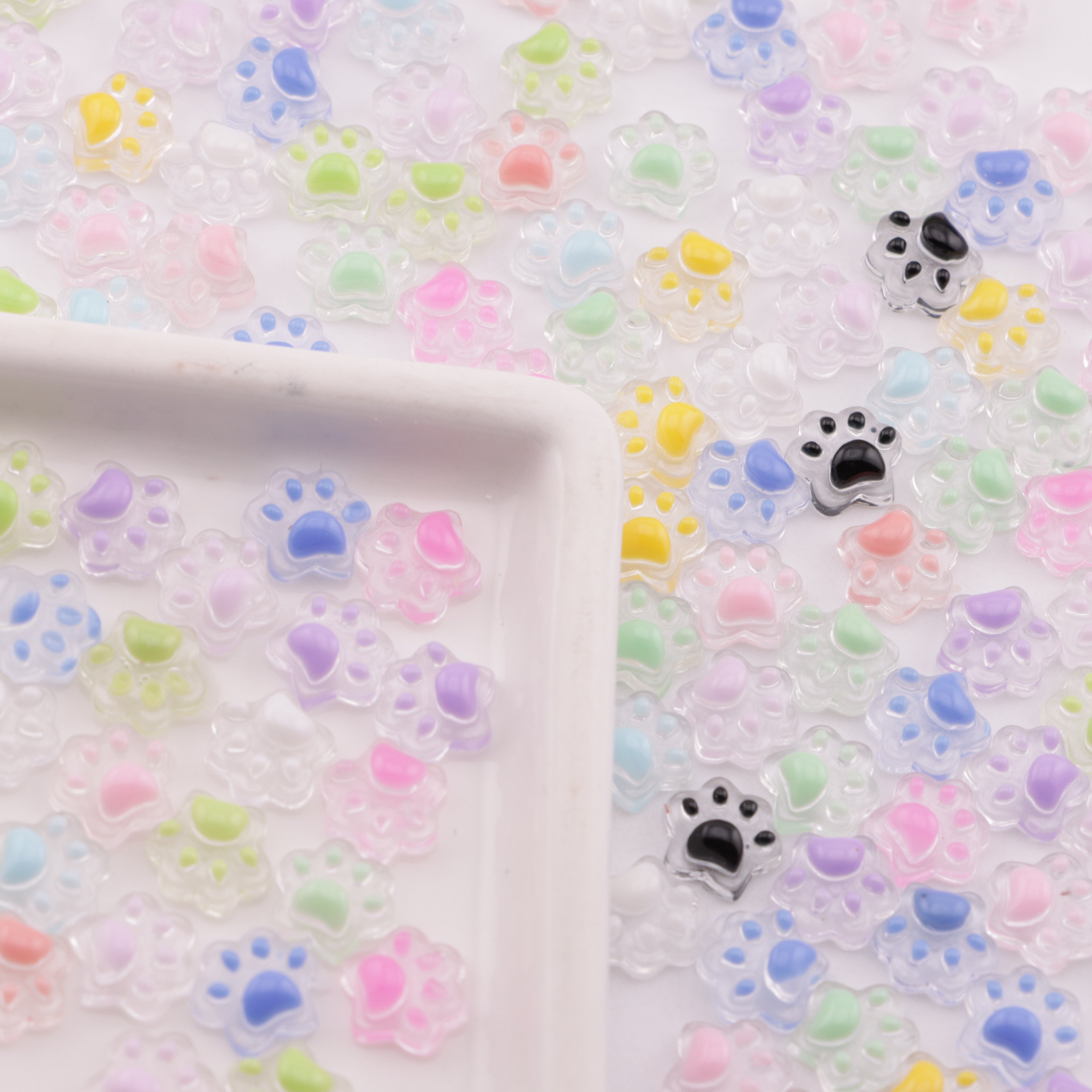 FS6459- About 10mm Two-Color Luminous Cat Claw Nail Art Stickers Zoe's DIY Shop