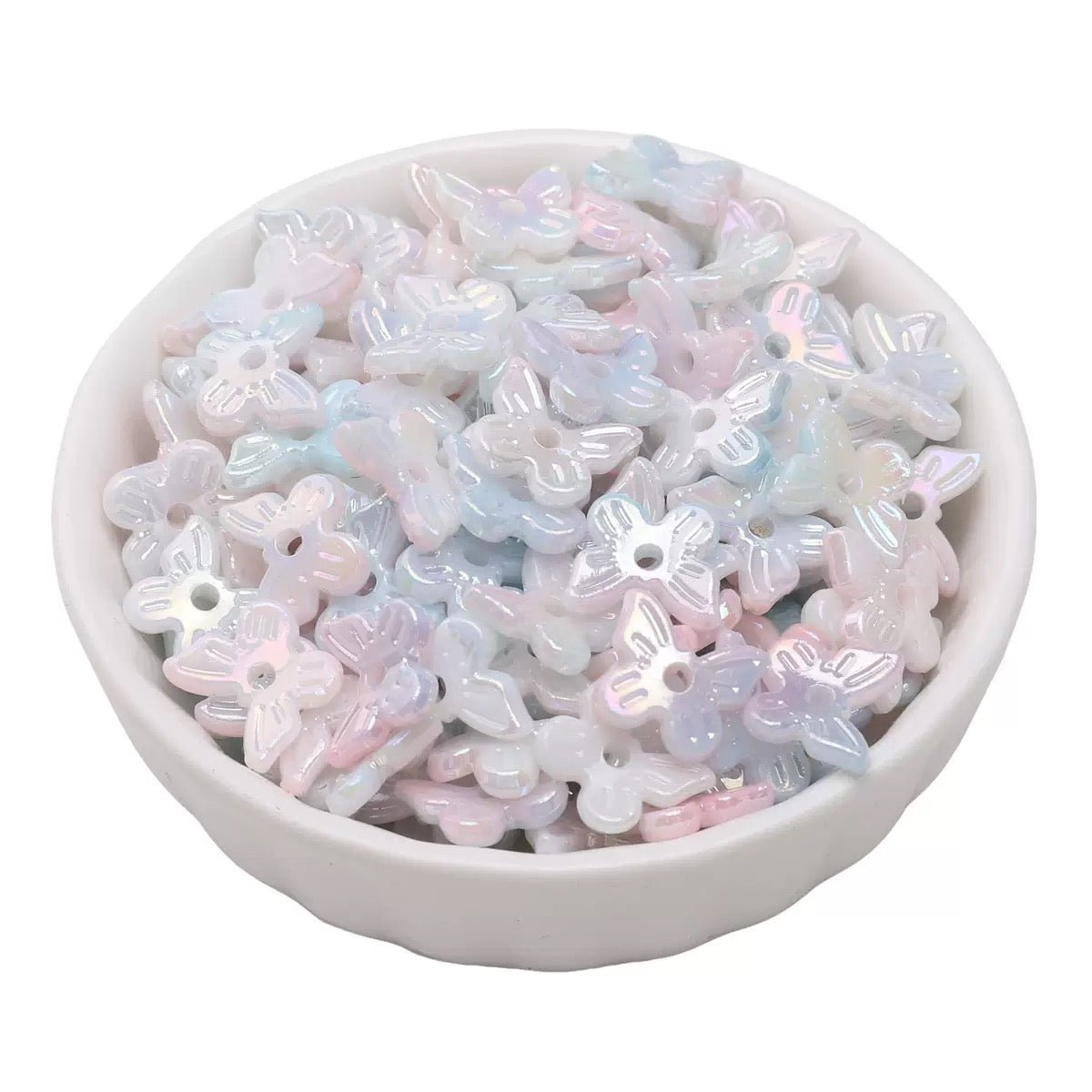 FS6471- Approximately 10×11mm Pearl Looking Butterfly With Hole Acrylic Beads Zoe's DIY Shop
