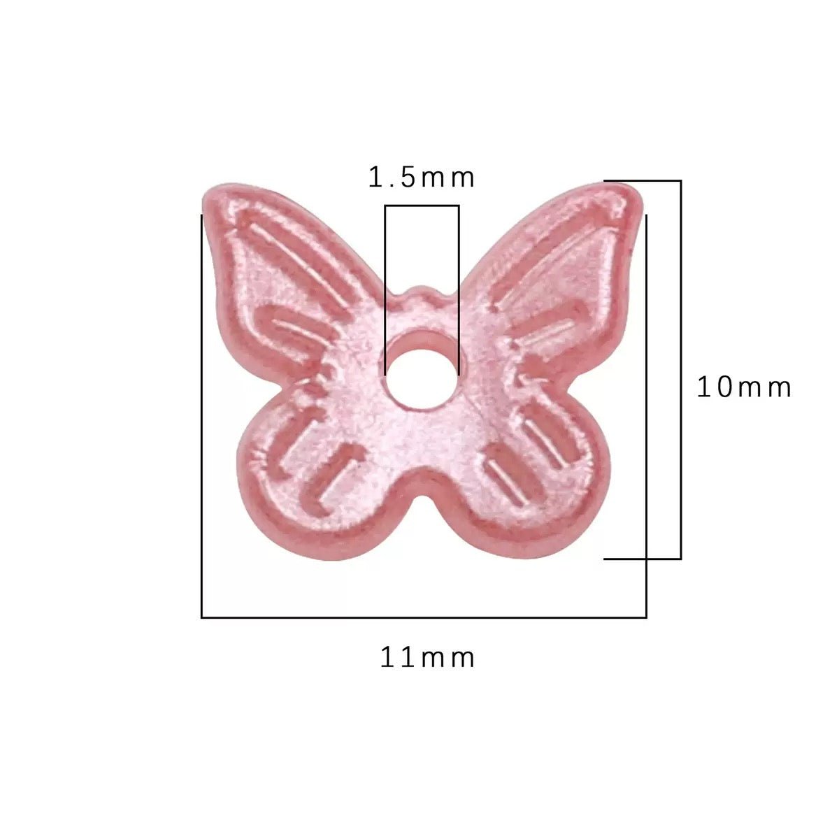 FS6471- Approximately 10×11mm Pearl Looking Butterfly With Hole Acrylic Beads Zoe's DIY Shop