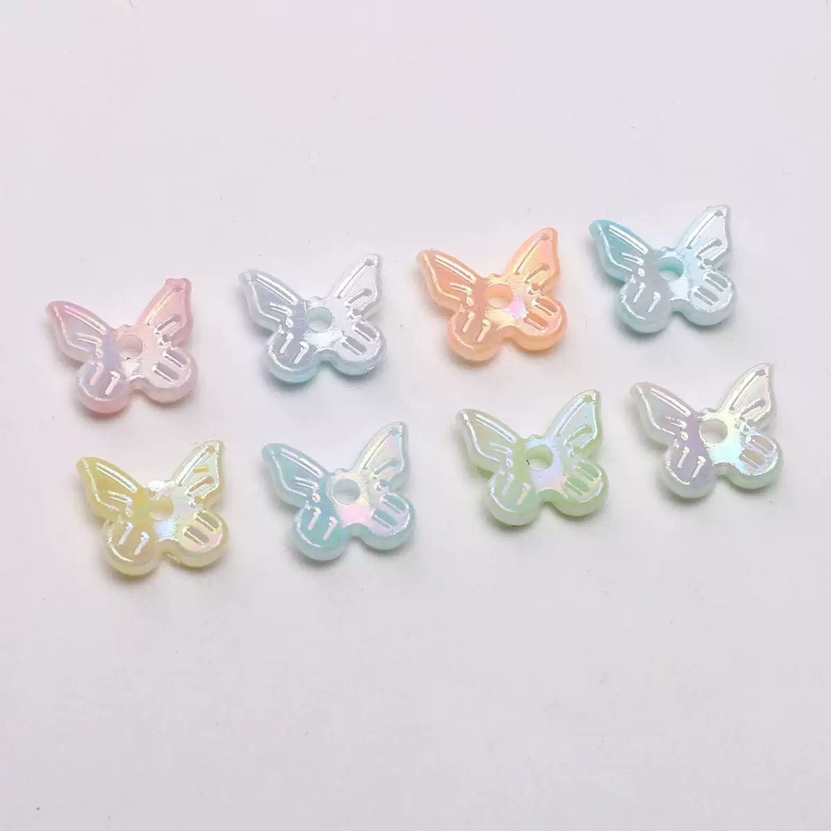 FS6471- Approximately 10×11mm Pearl Looking Butterfly With Hole Acrylic Beads Zoe's DIY Shop
