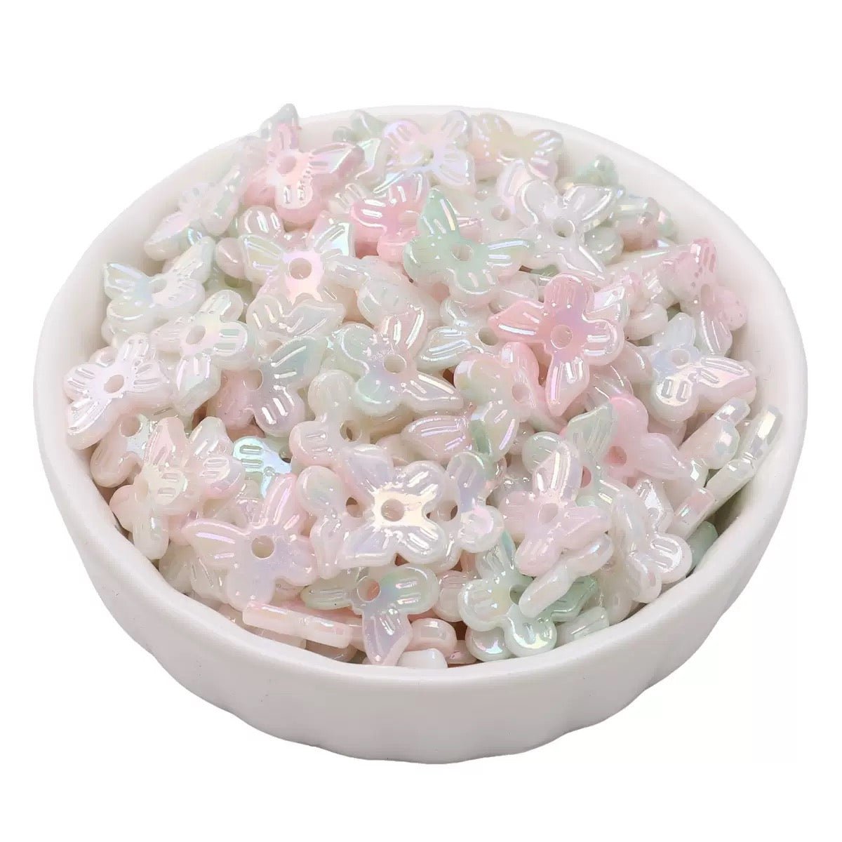 FS6471- Approximately 10×11mm Pearl Looking Butterfly With Hole Acrylic Beads Zoe's DIY Shop