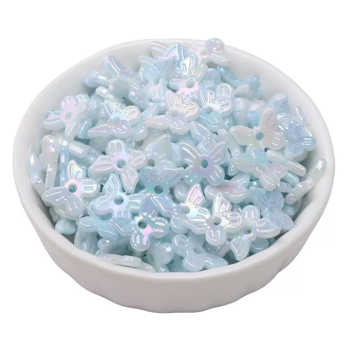 FS6471- Approximately 10×11mm Pearl Looking Butterfly With Hole Acrylic Beads Zoe's DIY Shop