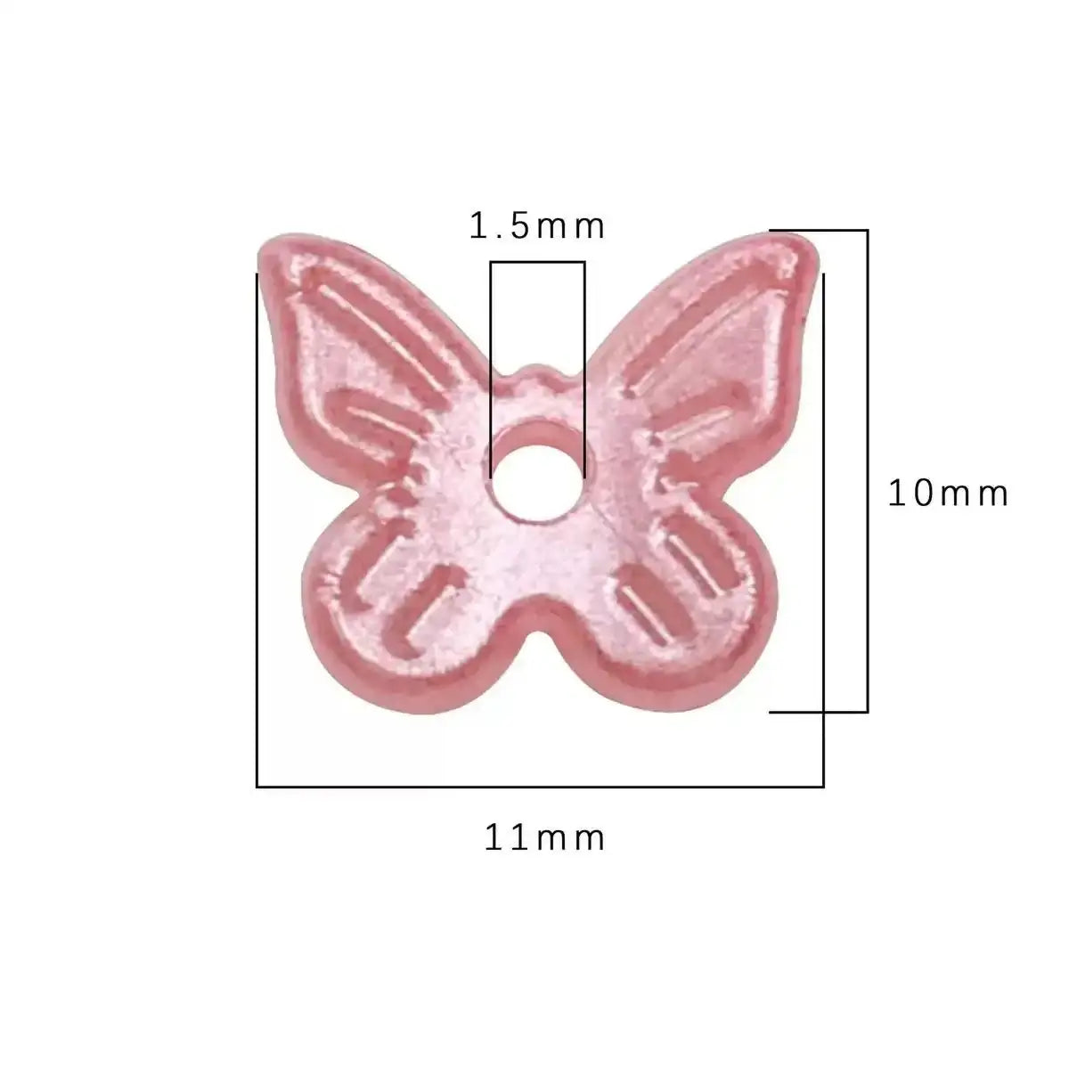 FS6471-Approximately 10×11mm Pearl Looking Butterfly With Hole Acrylic Beads -Zoe DIY Wholesale