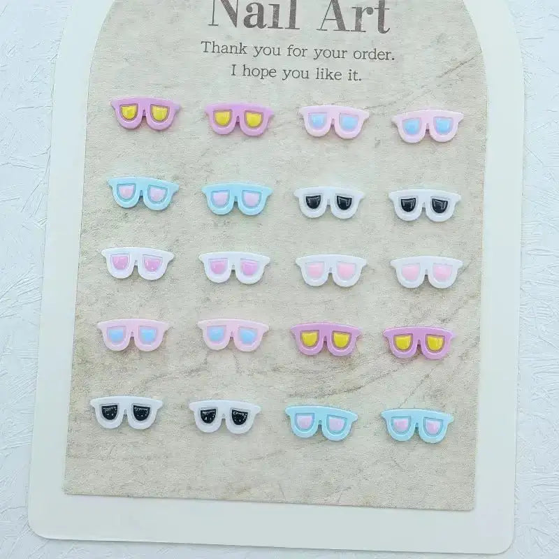 FS6472-Approximately 14×6mm Luminous Sunglasses Nail Charms -Zoe DIY Wholesale