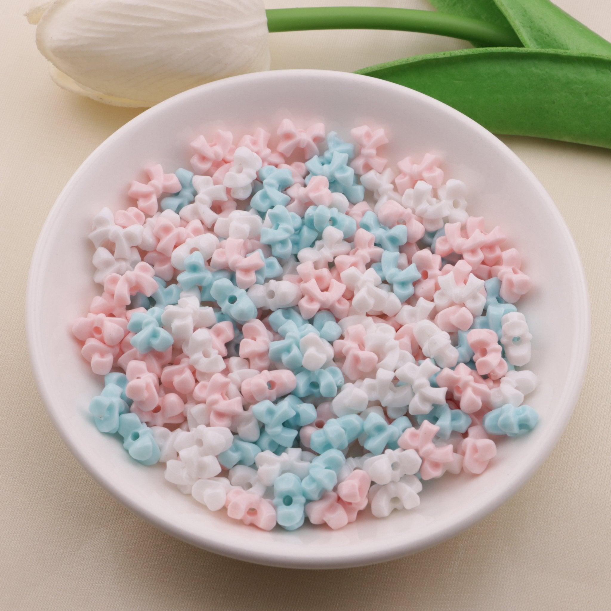 FS6474- Approximately 8×10mm Acrylic Bowknot Beads Zoe's DIY Shop