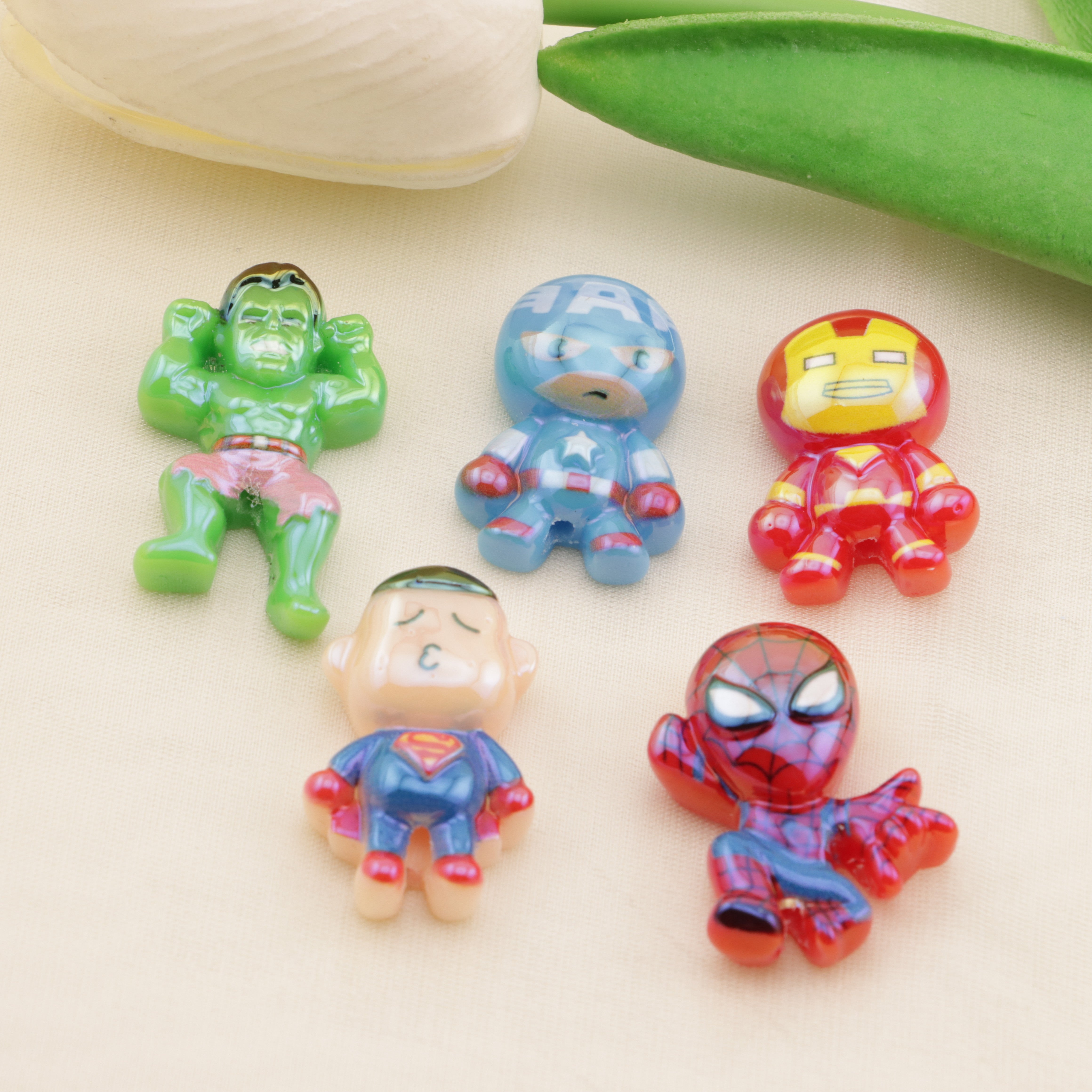 FS6477- Approximately 2×3cm Avengers Acrylic Resin Beads Zoe's DIY Shop