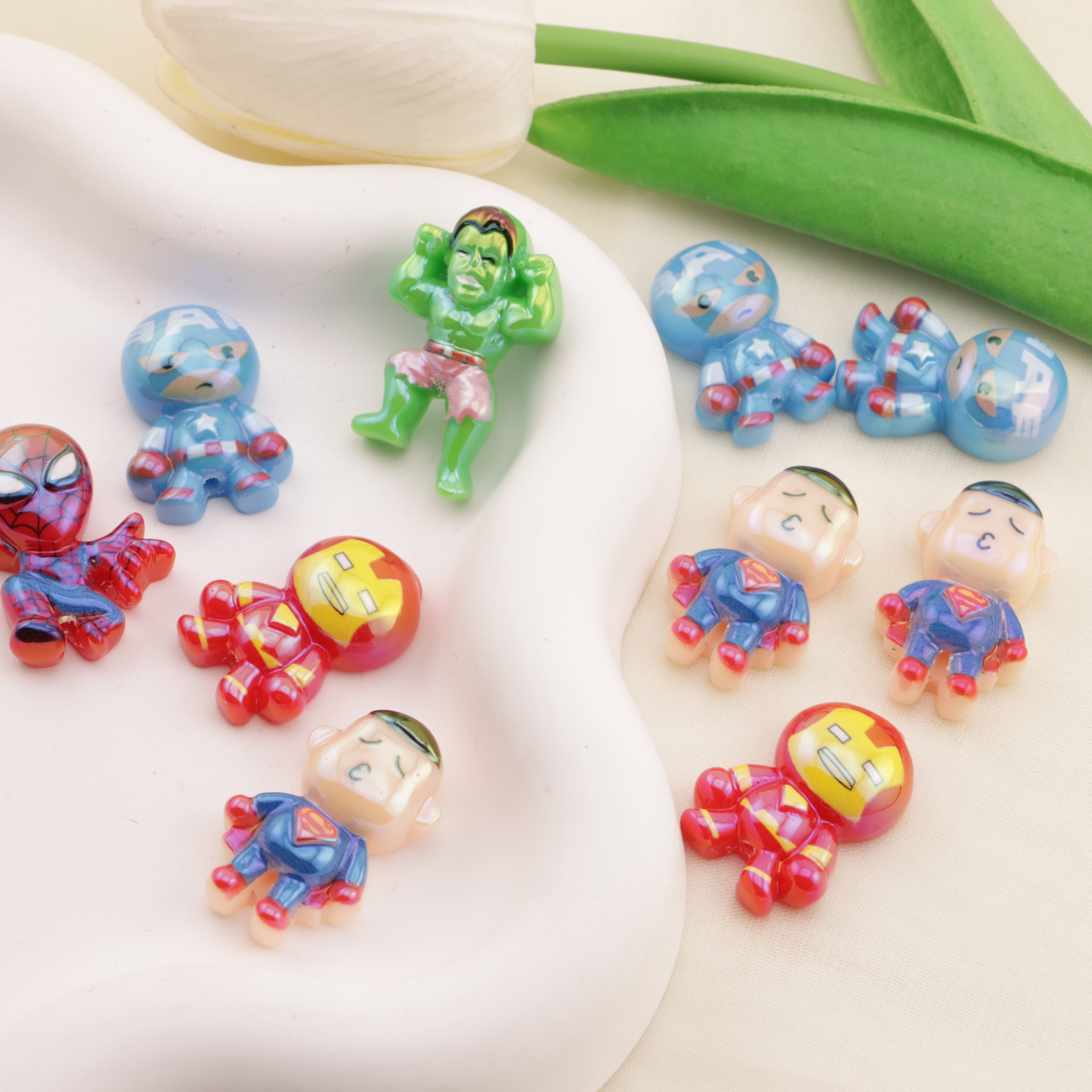 FS6477- Approximately 2×3cm Avengers Acrylic Resin Beads Zoe's DIY Shop