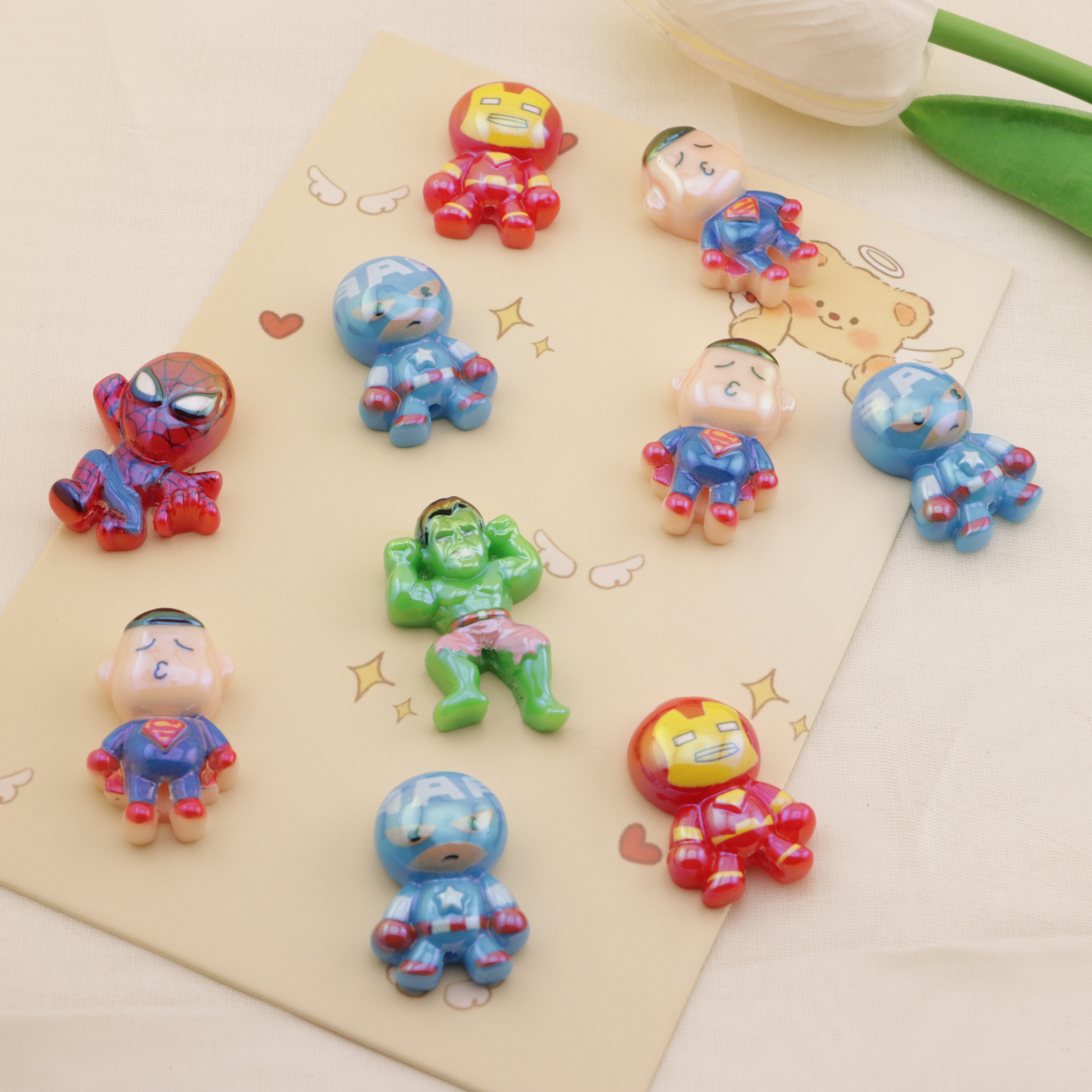 FS6477- Approximately 2×3cm Avengers Acrylic Resin Beads Zoe's DIY Shop