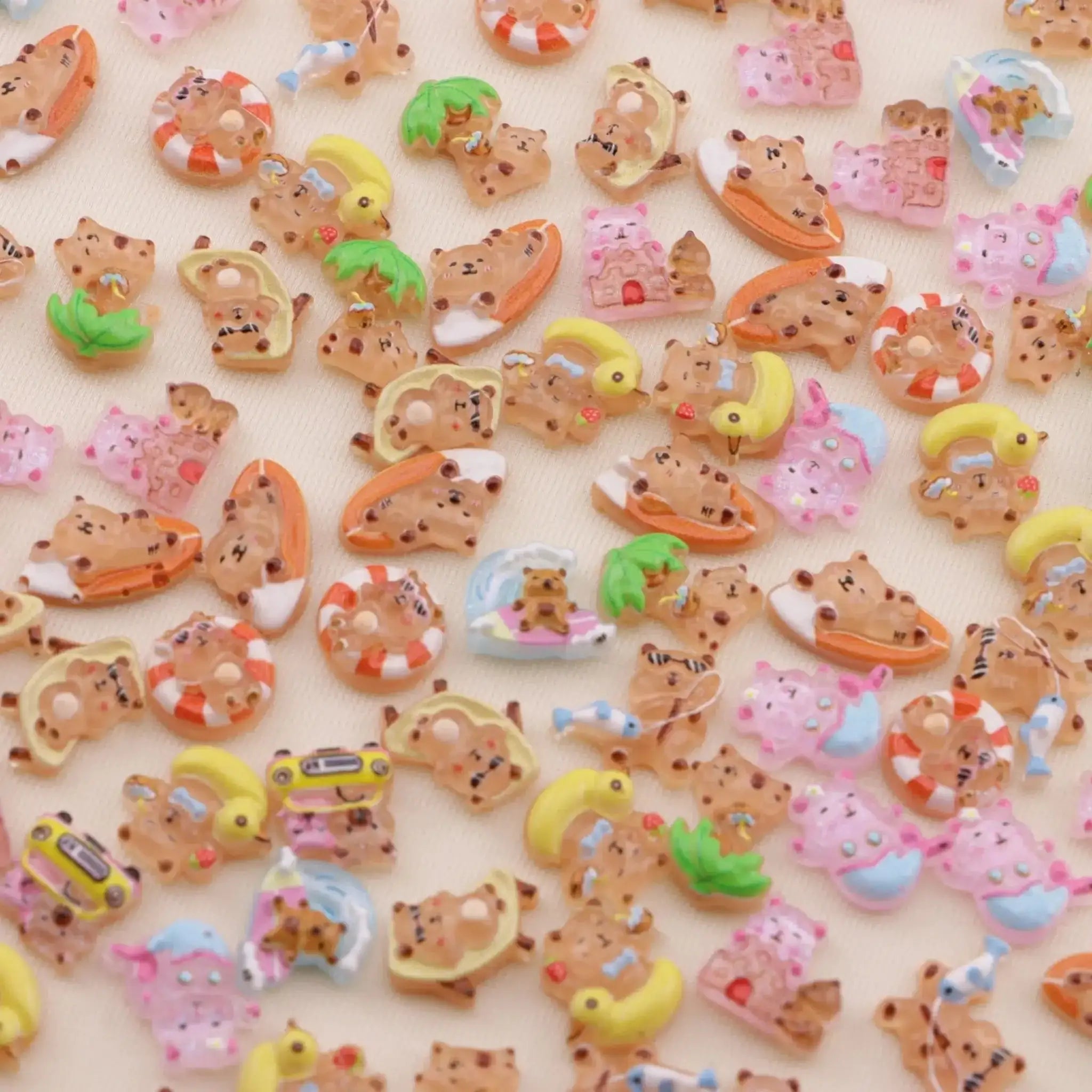 FS6478-About 8mm Capybara Nail Charms -Zoe DIY Wholesale
