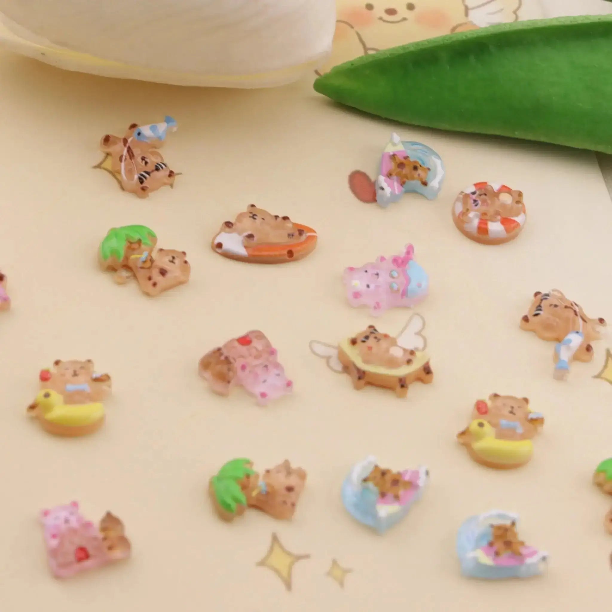 FS6478-About 8mm Capybara Nail Charms -Zoe DIY Wholesale