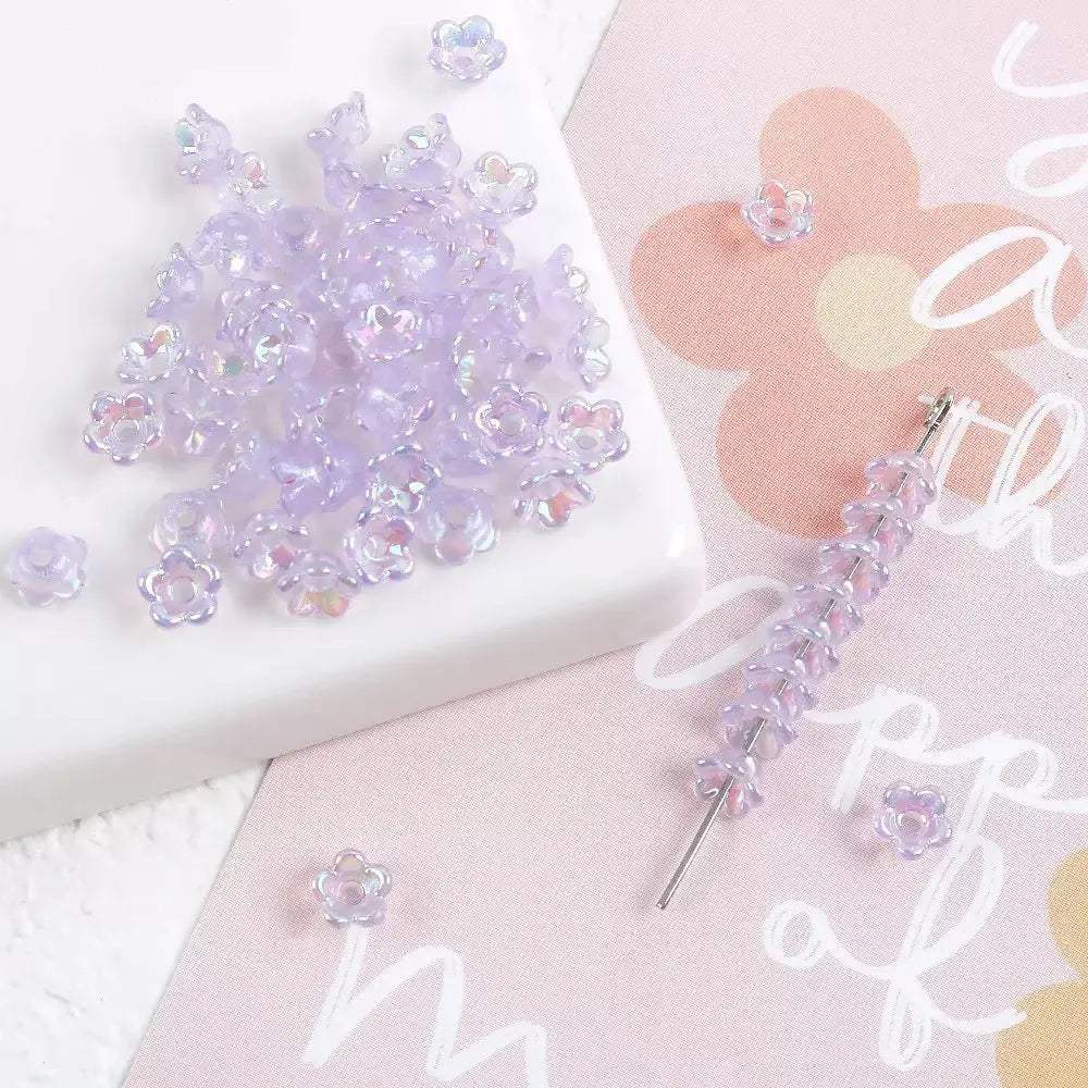 FS6485-4mm UV Lily Flower Acrylic Beads -Zoe DIY Wholesale