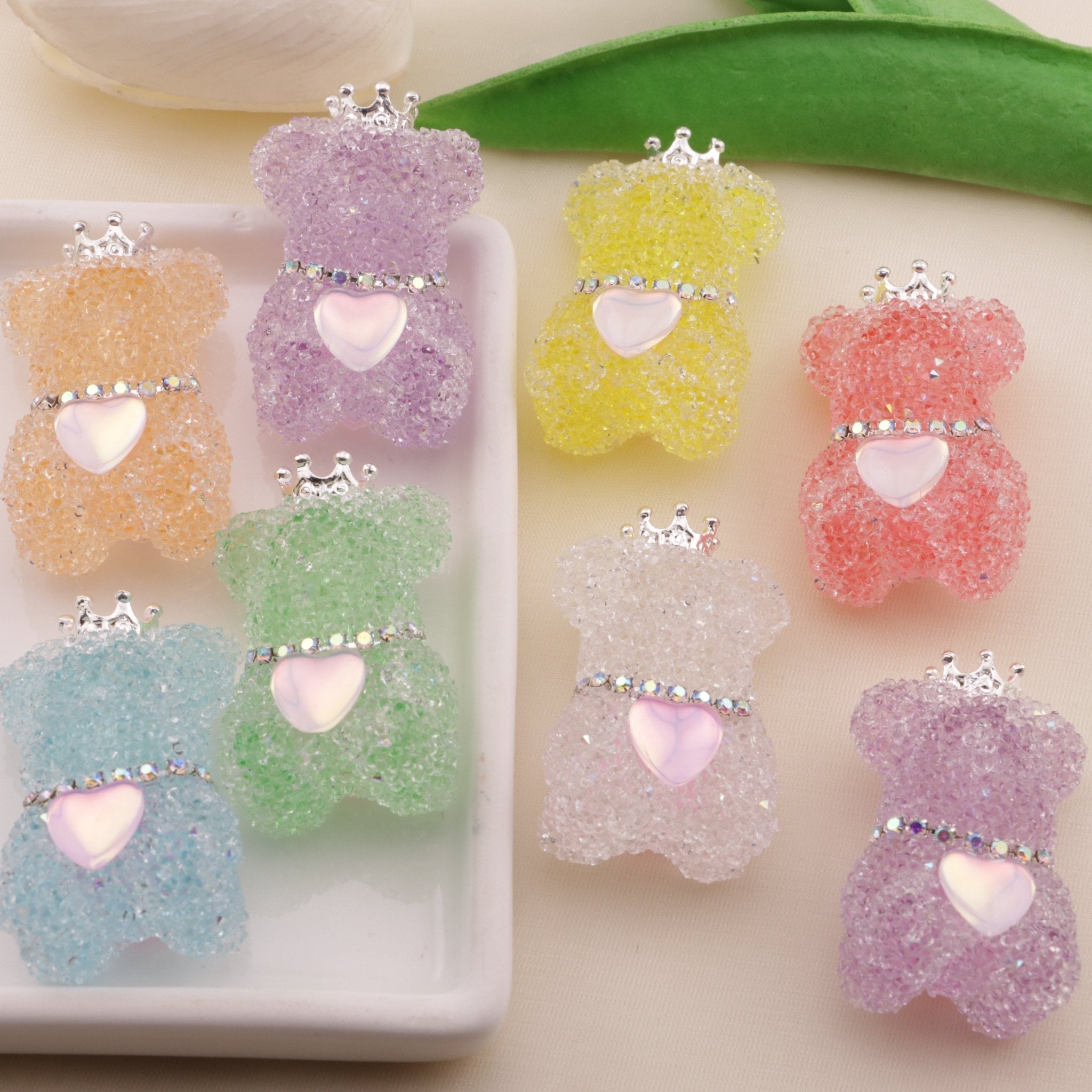 FS6489- Approximately 24mm Clear  Sugar Bear Beads Zoe's DIY Shop