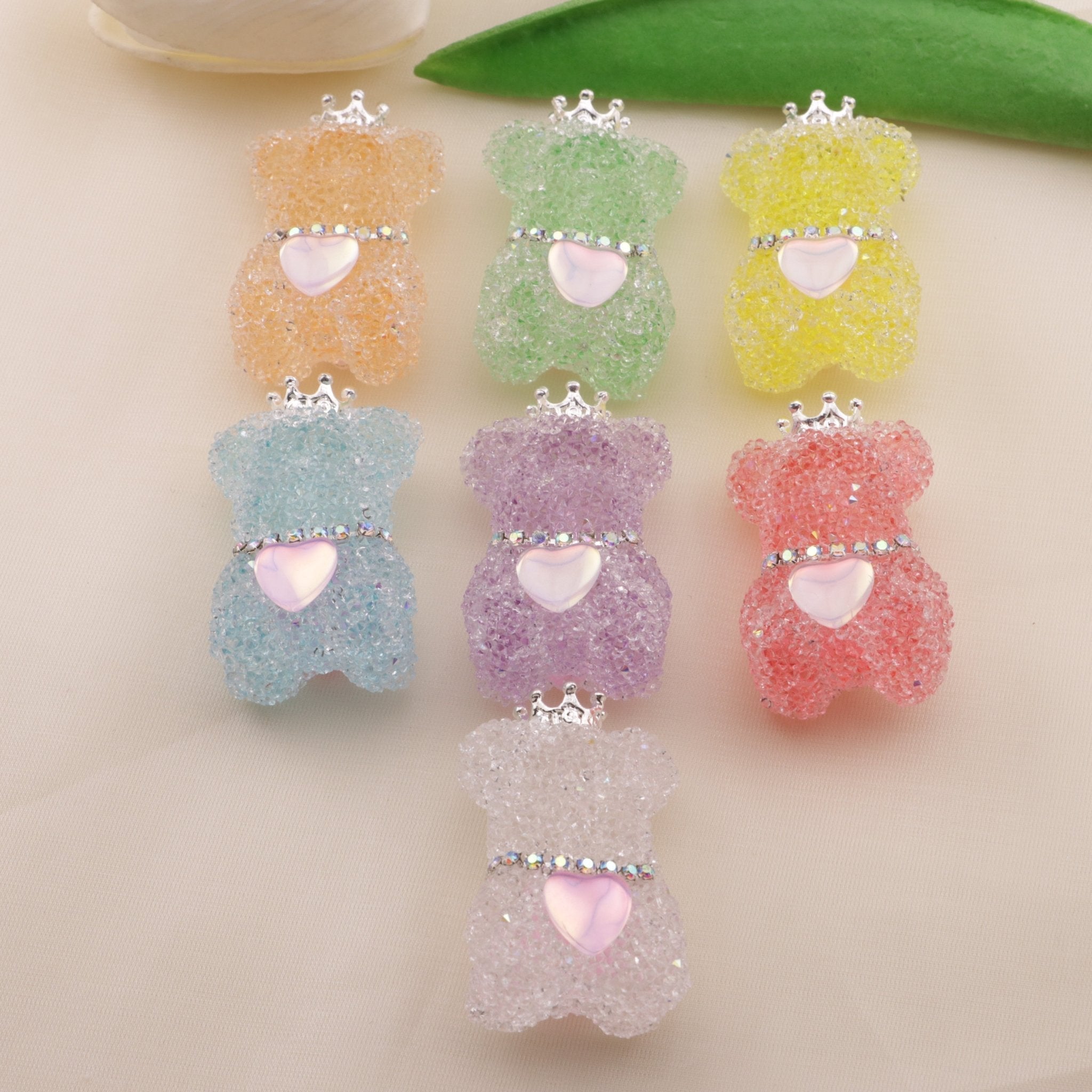 FS6489- Approximately 24mm Clear  Sugar Bear Beads Zoe's DIY Shop
