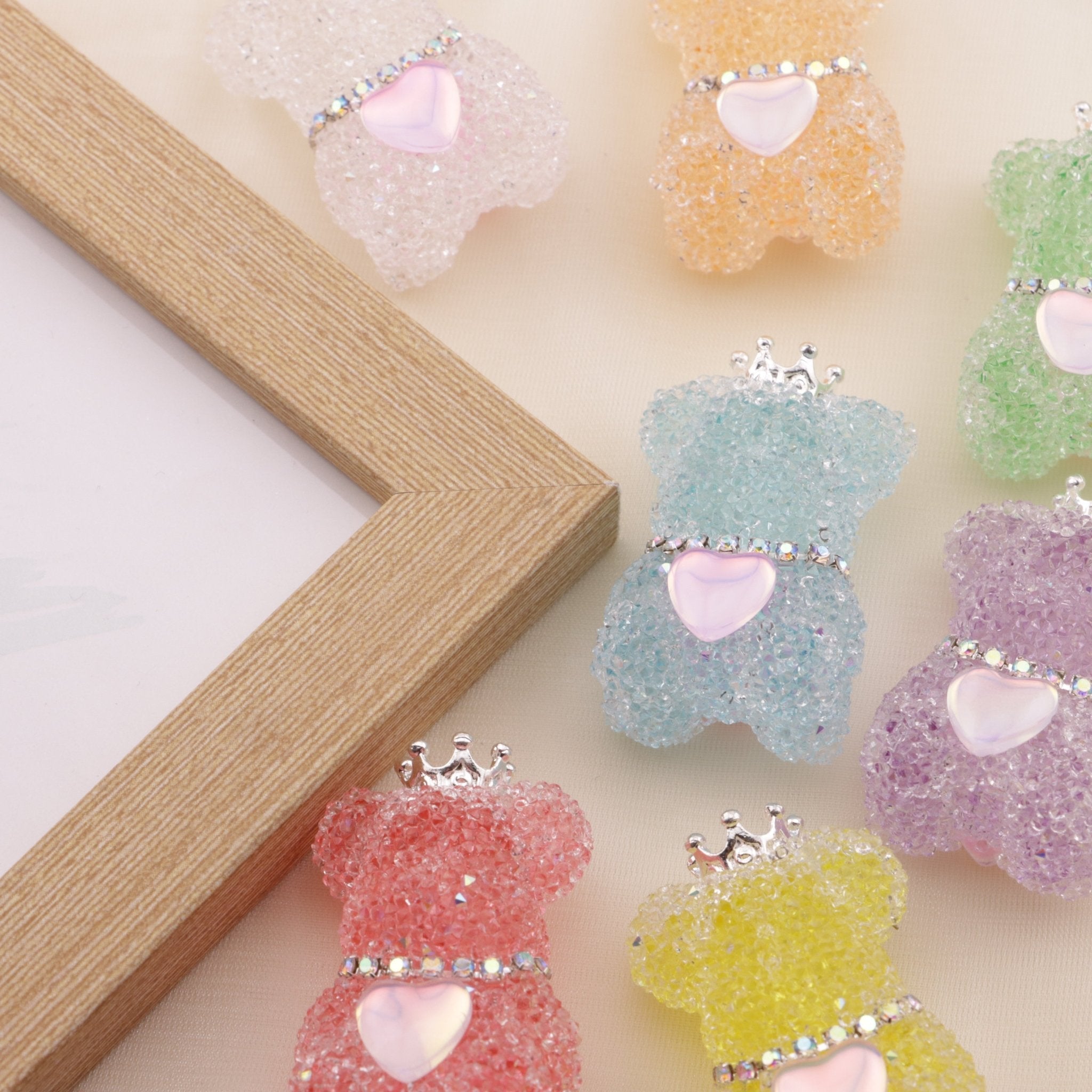 FS6489- Approximately 24mm Clear  Sugar Bear Beads Zoe's DIY Shop