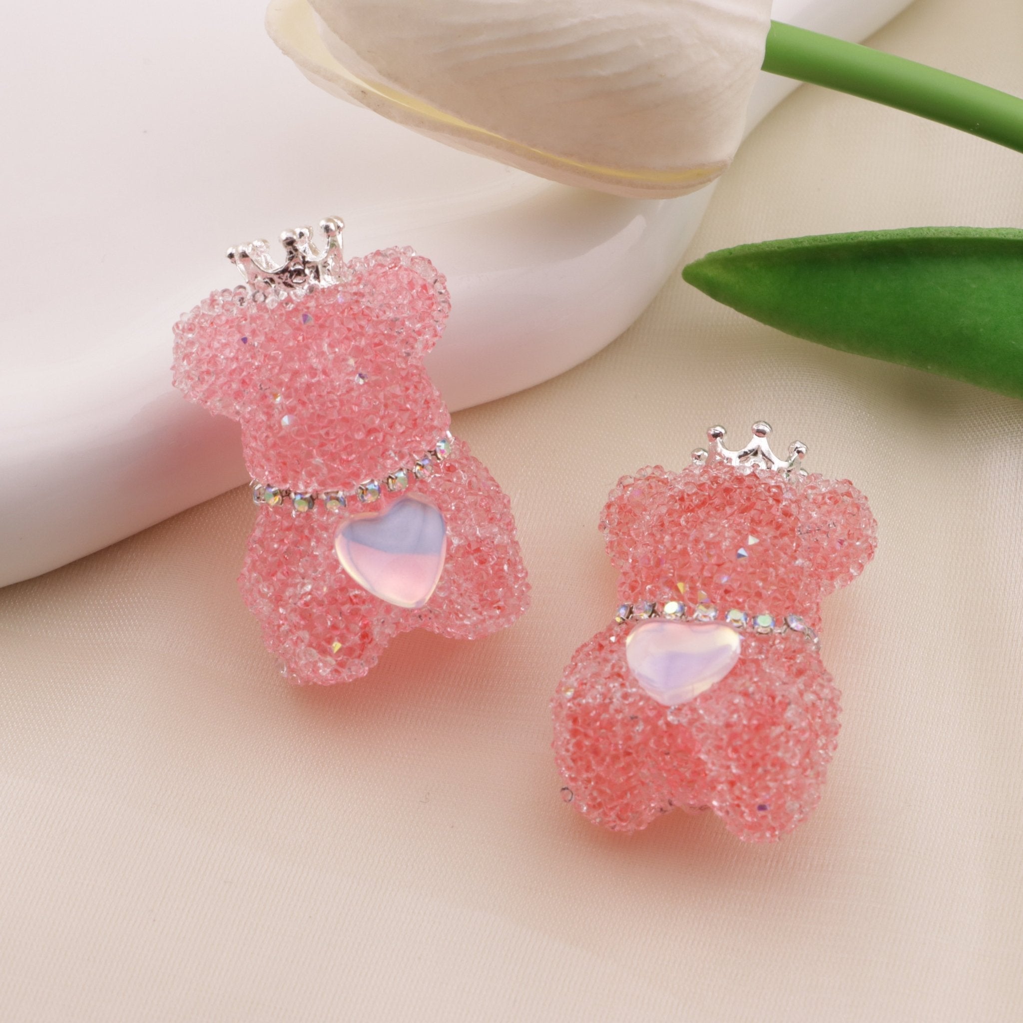 FS6489- Approximately 24mm Clear  Sugar Bear Beads Zoe's DIY Shop