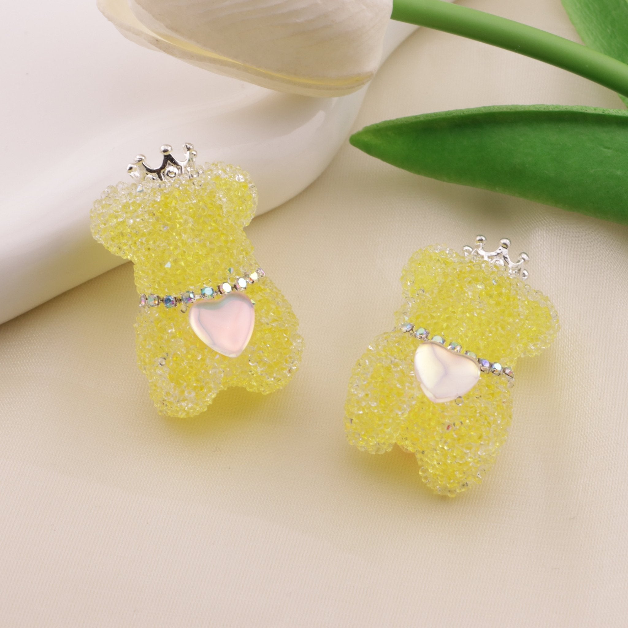 FS6489- Approximately 24mm Clear  Sugar Bear Beads Zoe's DIY Shop