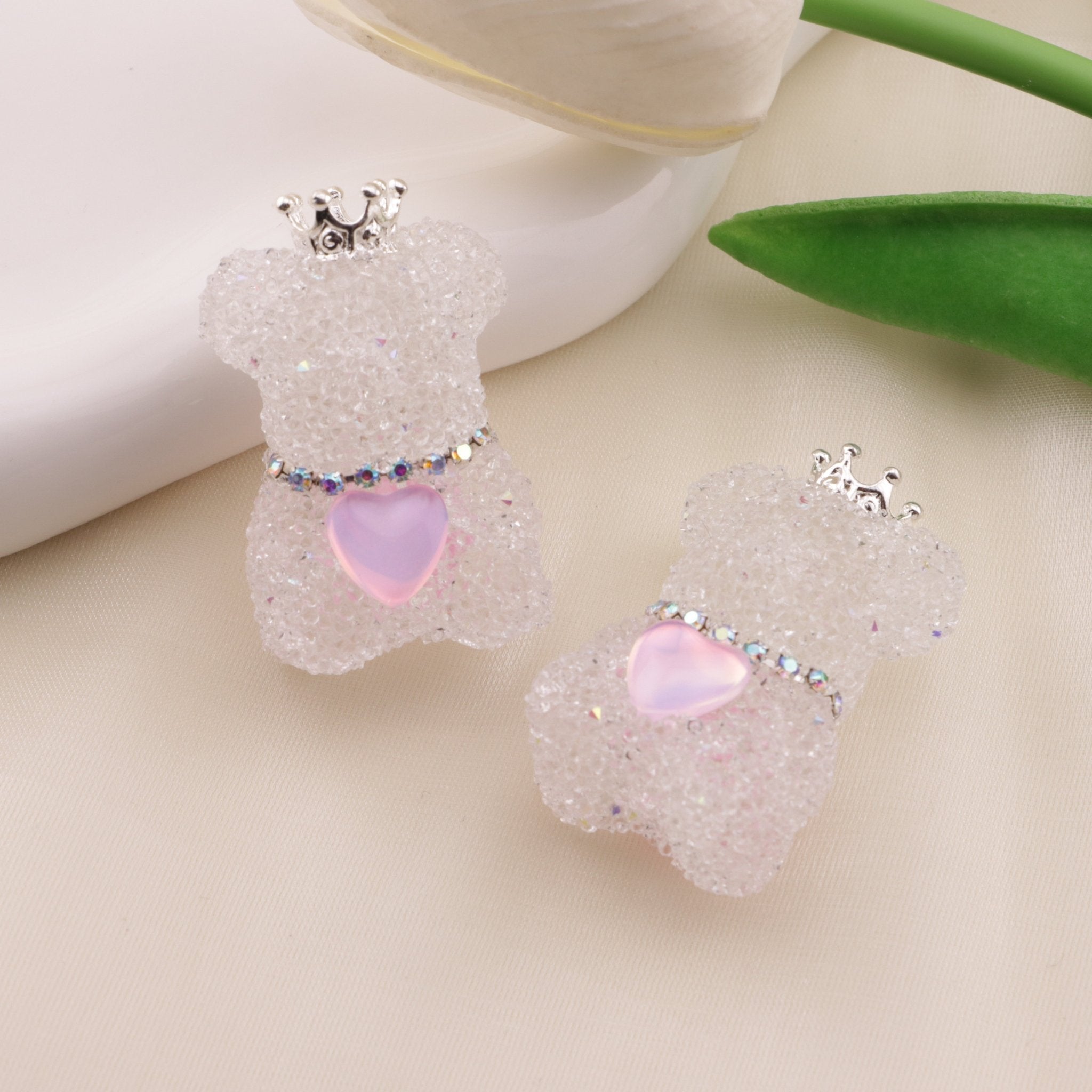 FS6489- Approximately 24mm Clear  Sugar Bear Beads Zoe's DIY Shop