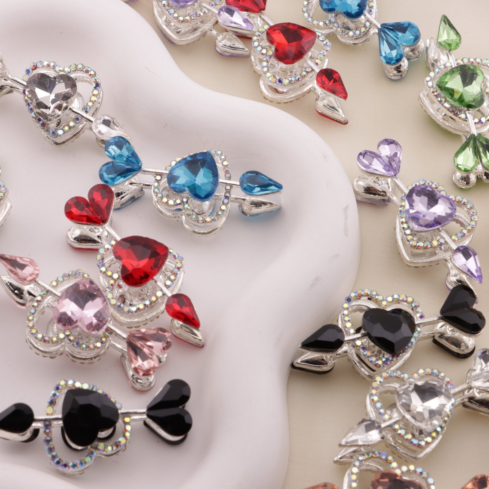 FS6490- Approximately 2.5×4.6×2Cm Cupid Heart Alloy Beads Zoe's DIY Shop