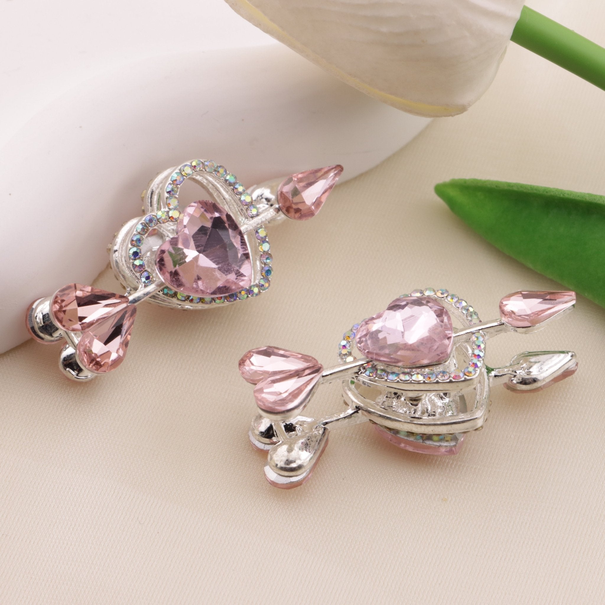 FS6490- Approximately 2.5×4.6×2Cm Cupid Heart Alloy Beads Zoe's DIY Shop