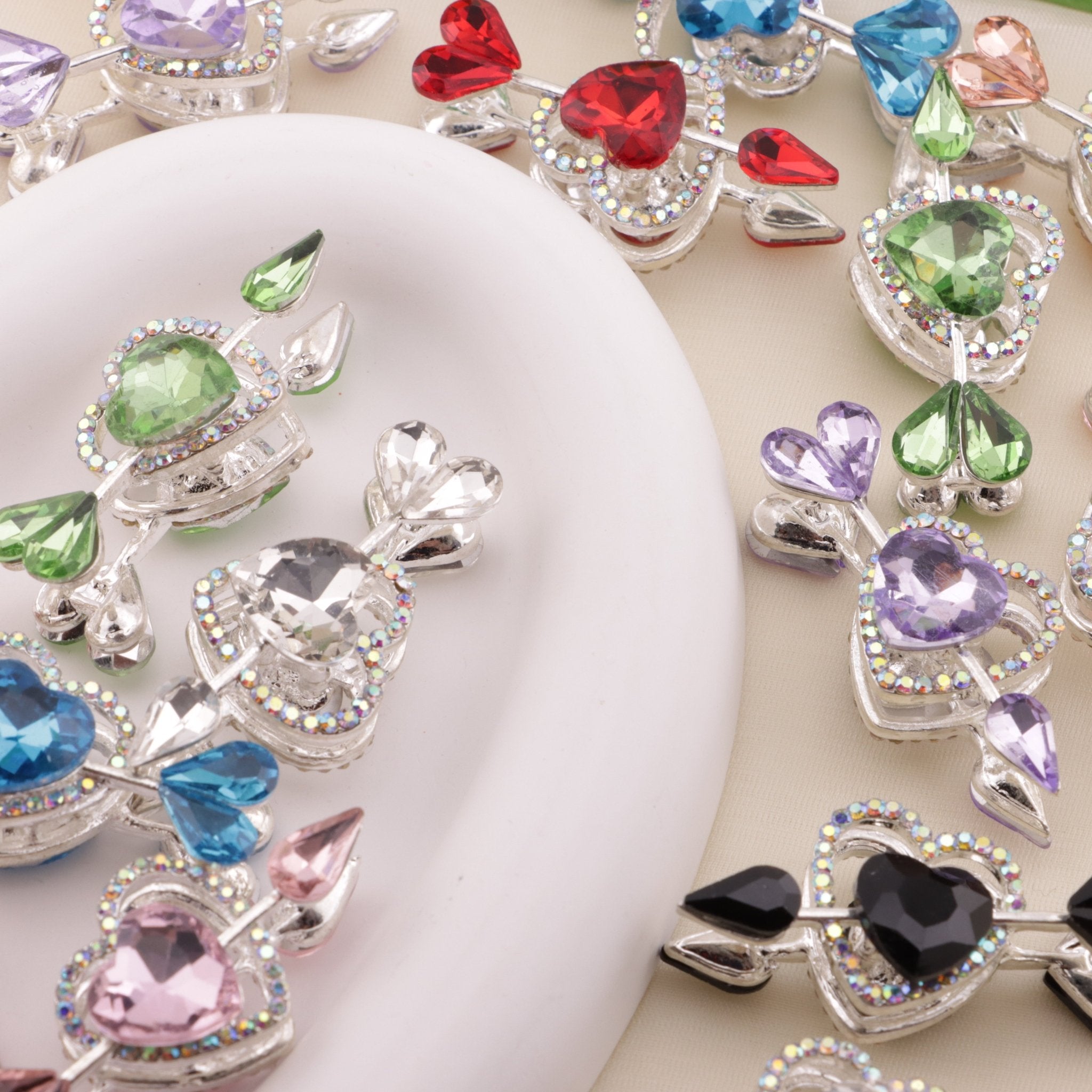 FS6490- Approximately 2.5×4.6×2Cm Cupid Heart Alloy Beads Zoe's DIY Shop