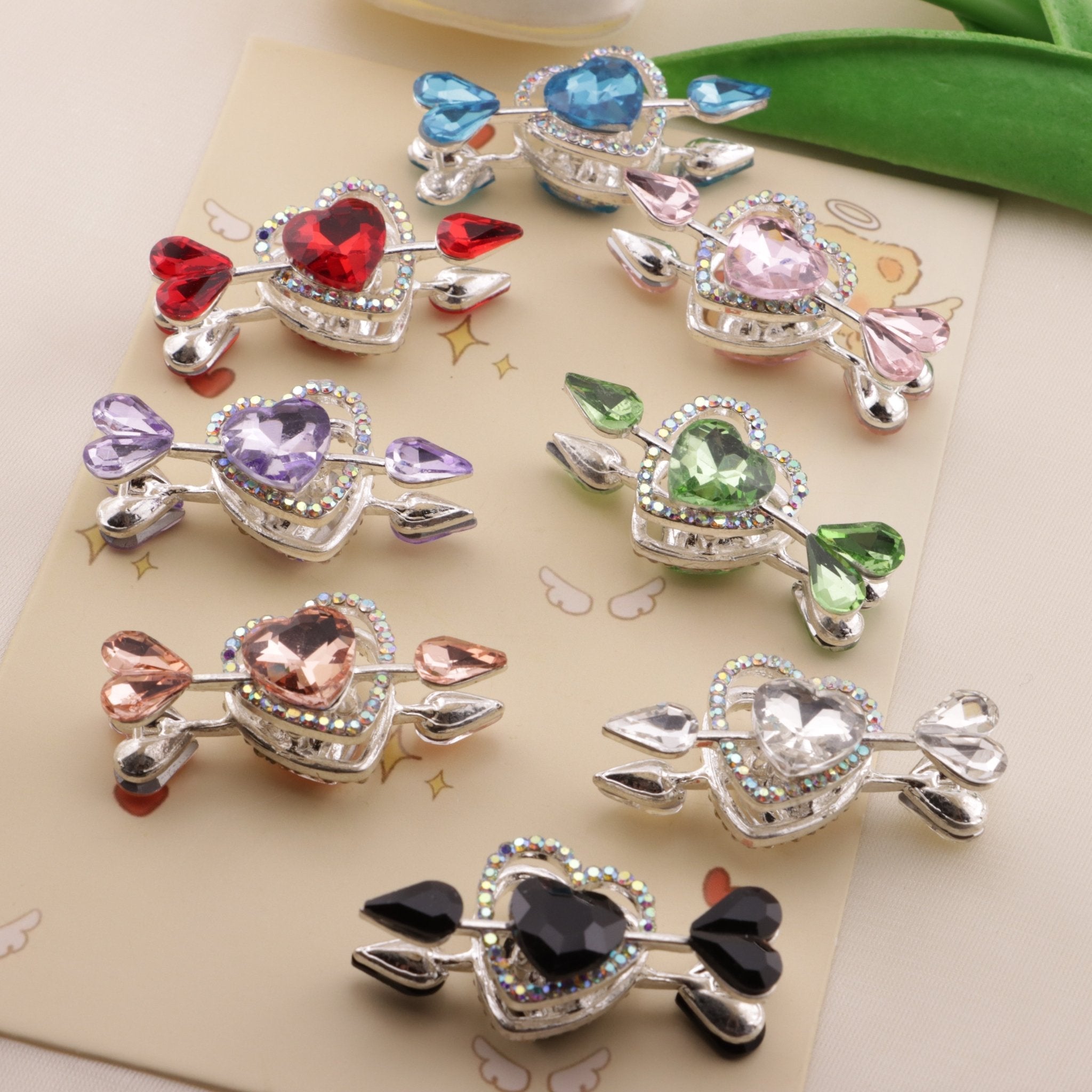 FS6490- Approximately 2.5×4.6×2Cm Cupid Heart Alloy Beads Zoe's DIY Shop