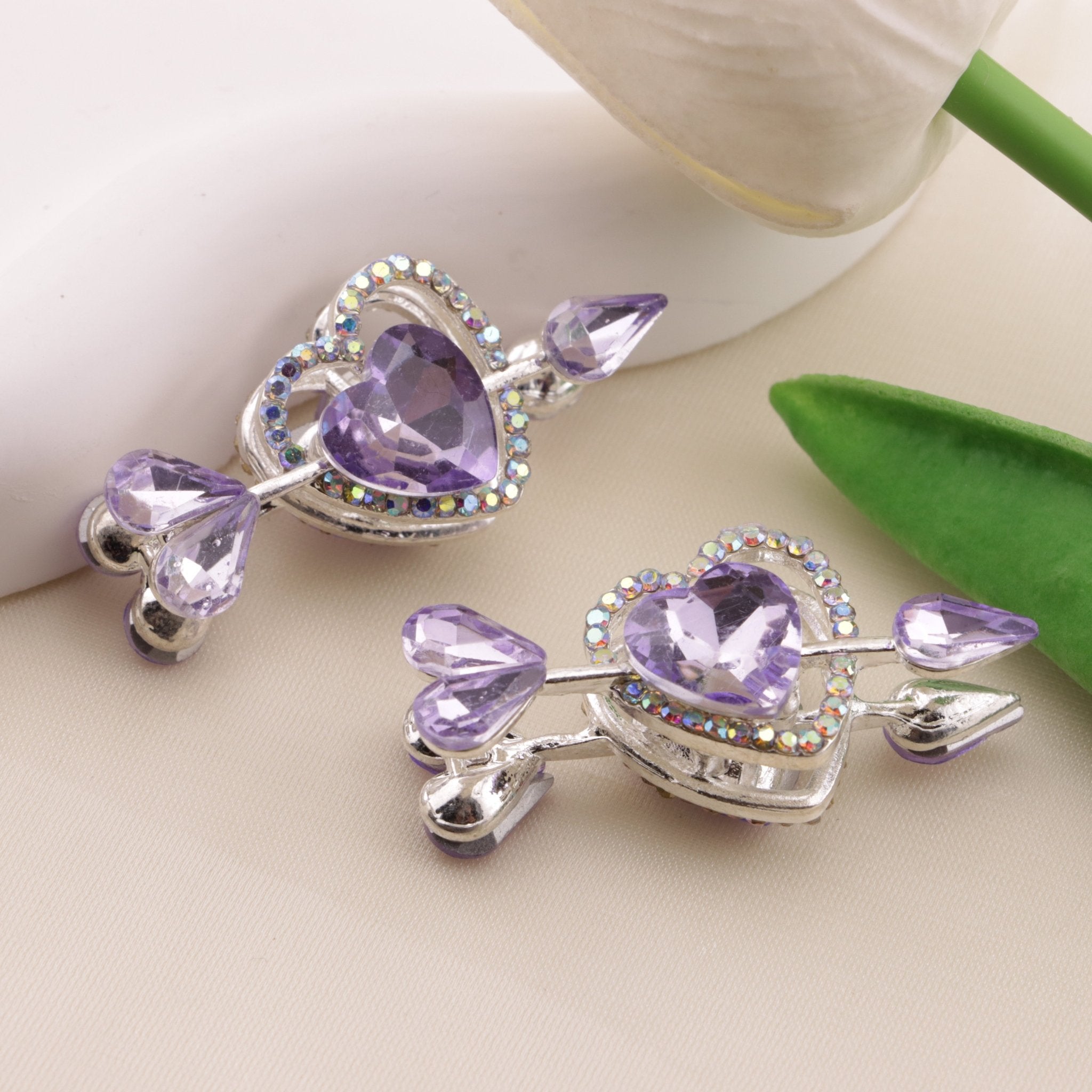 FS6490- Approximately 2.5×4.6×2Cm Cupid Heart Alloy Beads Zoe's DIY Shop
