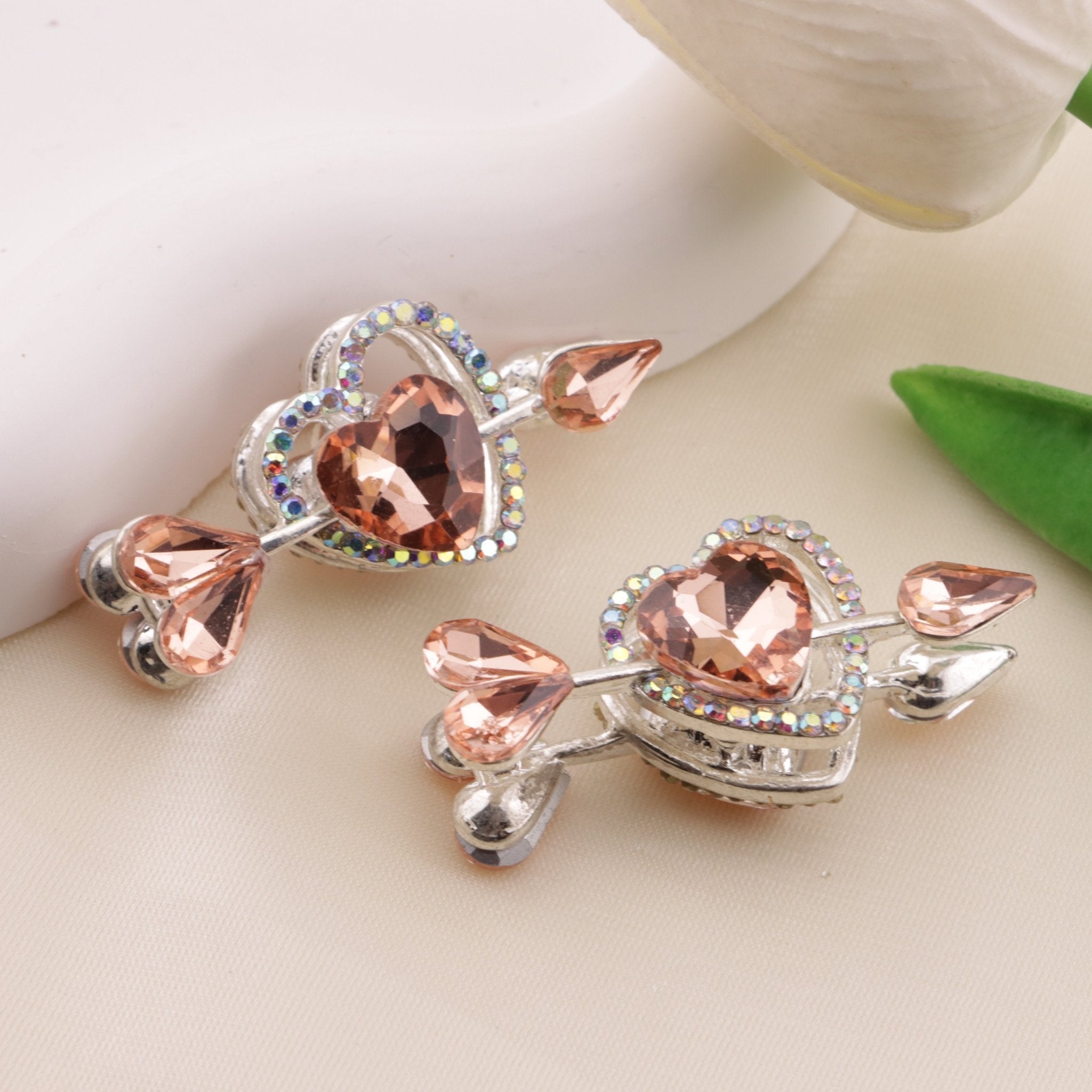 FS6490- Approximately 2.5×4.6×2Cm Cupid Heart Alloy Beads Zoe's DIY Shop