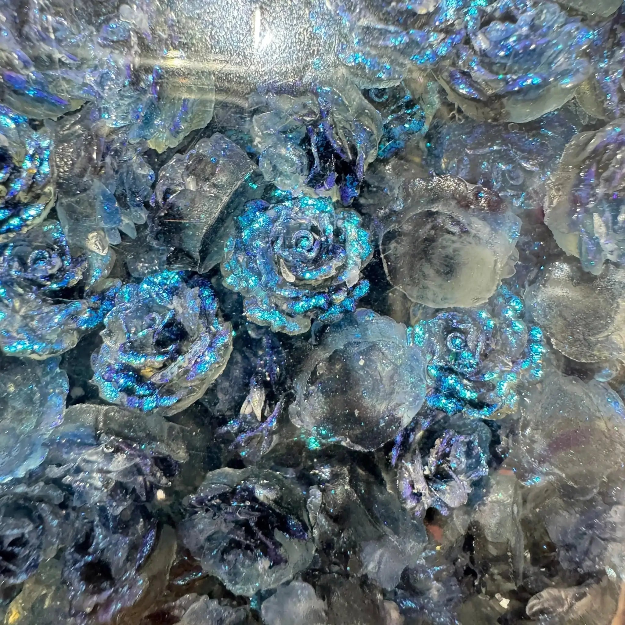 FS6554-10mm Luminous Soft Flower Charms Ye Guang Ruan Hua Tie Pian For DIY Project -Zoe DIY Wholesale