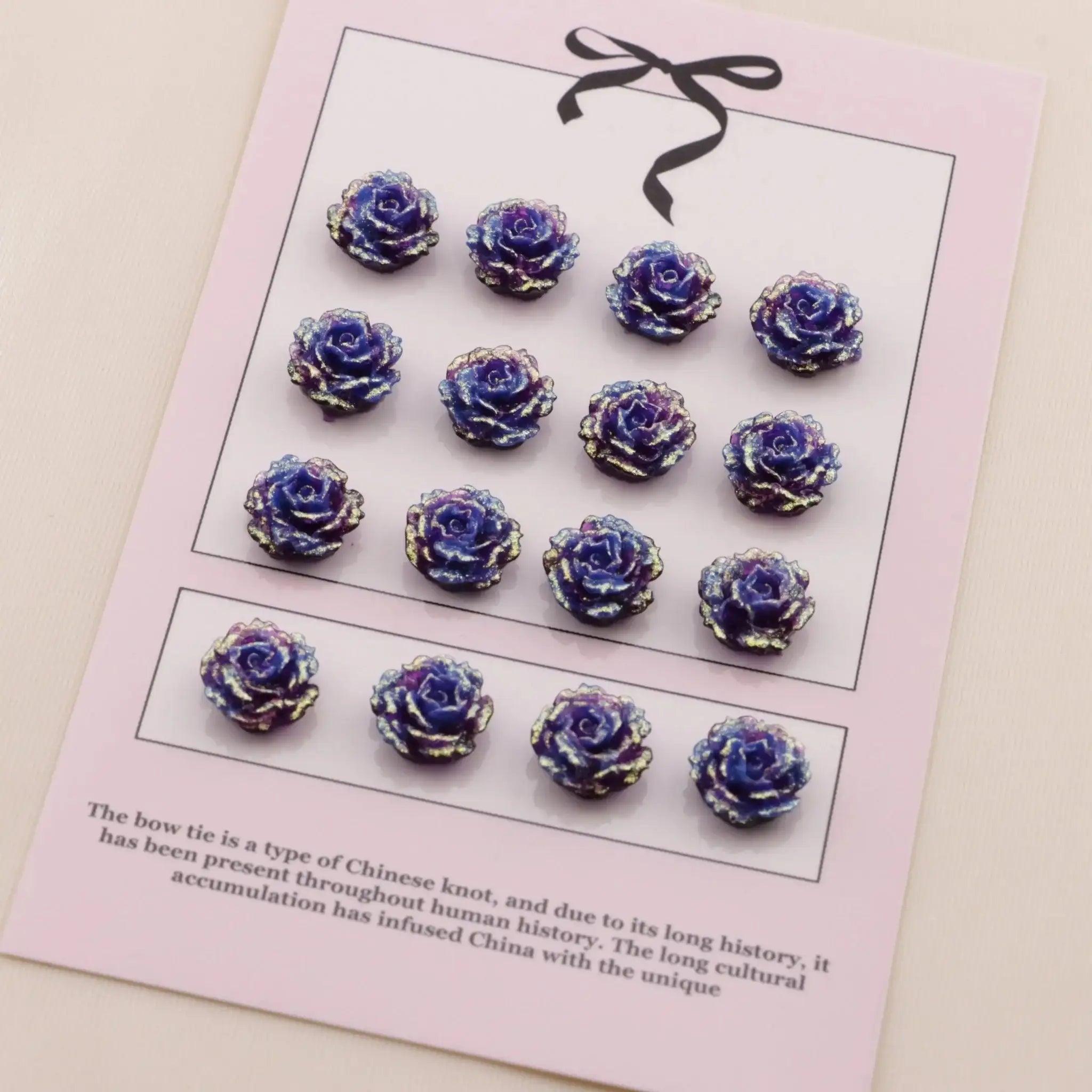 FS6554-10mm Luminous Soft Flower Charms Ye Guang Ruan Hua Tie Pian For DIY Project -Zoe DIY Wholesale