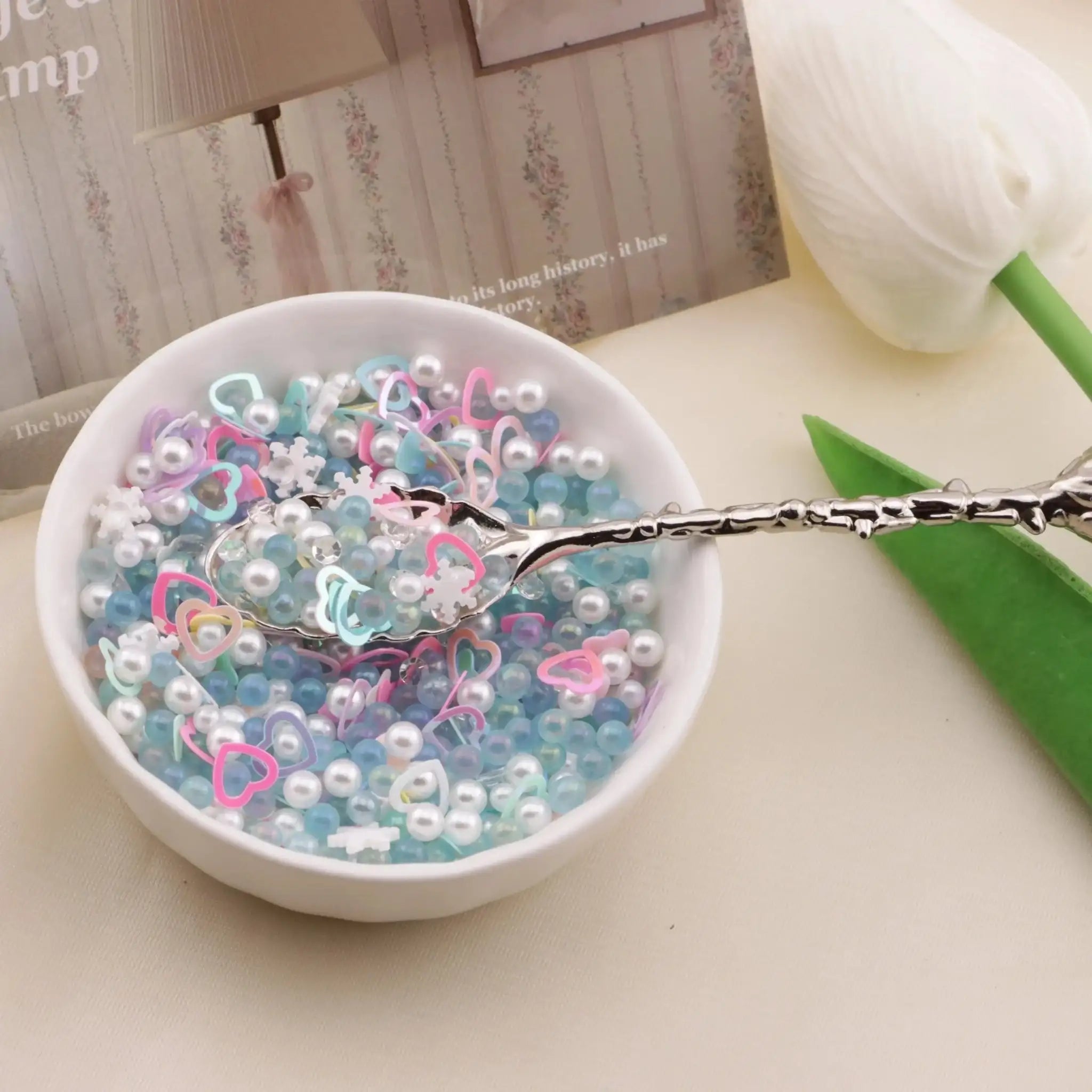 FS6570-2-5mm Mixed Refills Pearl + Rhinestone + Glass Bead + Heart Flash + Love Sequins -Zoe DIY Wholesale