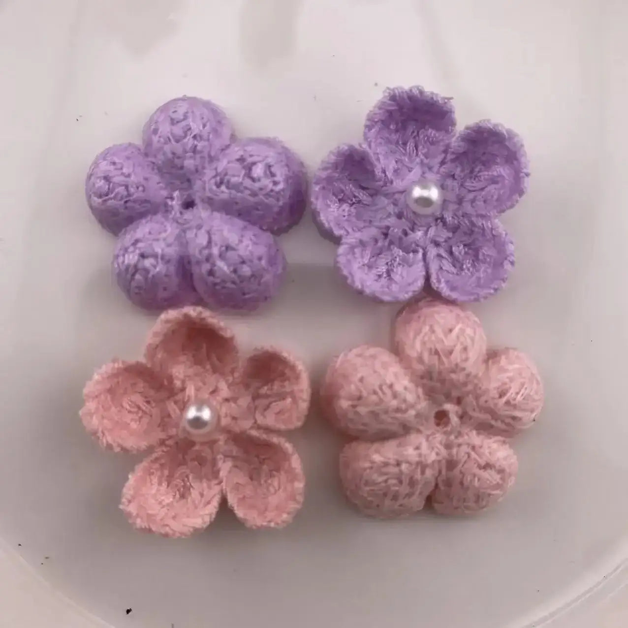 FS6786-27MM Crocheted Pearl Small Flower -Zoe DIY Wholesale
