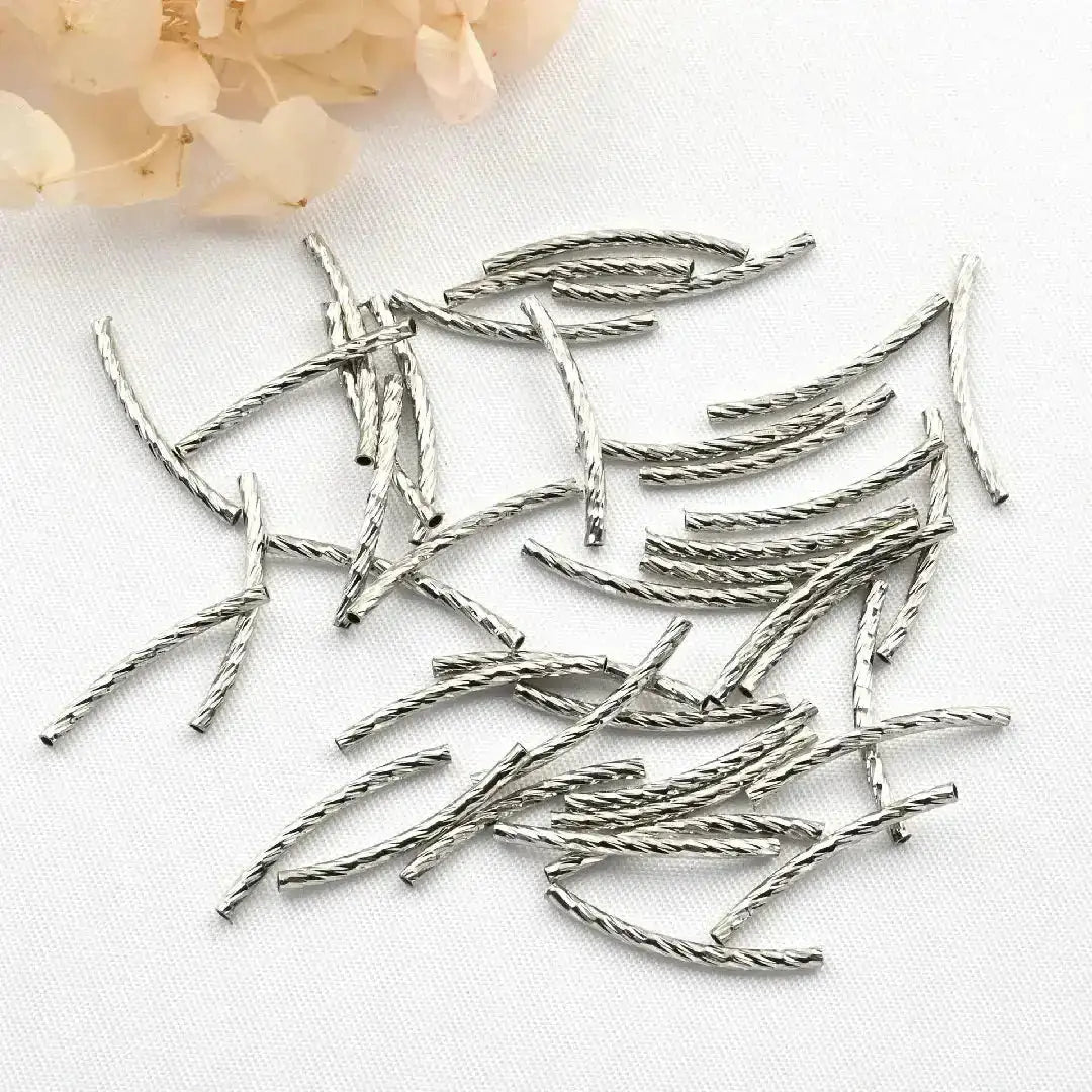 FS6945-20*2MM DIY Bracelet Connection Beads Curved Tube Findings -Zoe DIY Wholesale