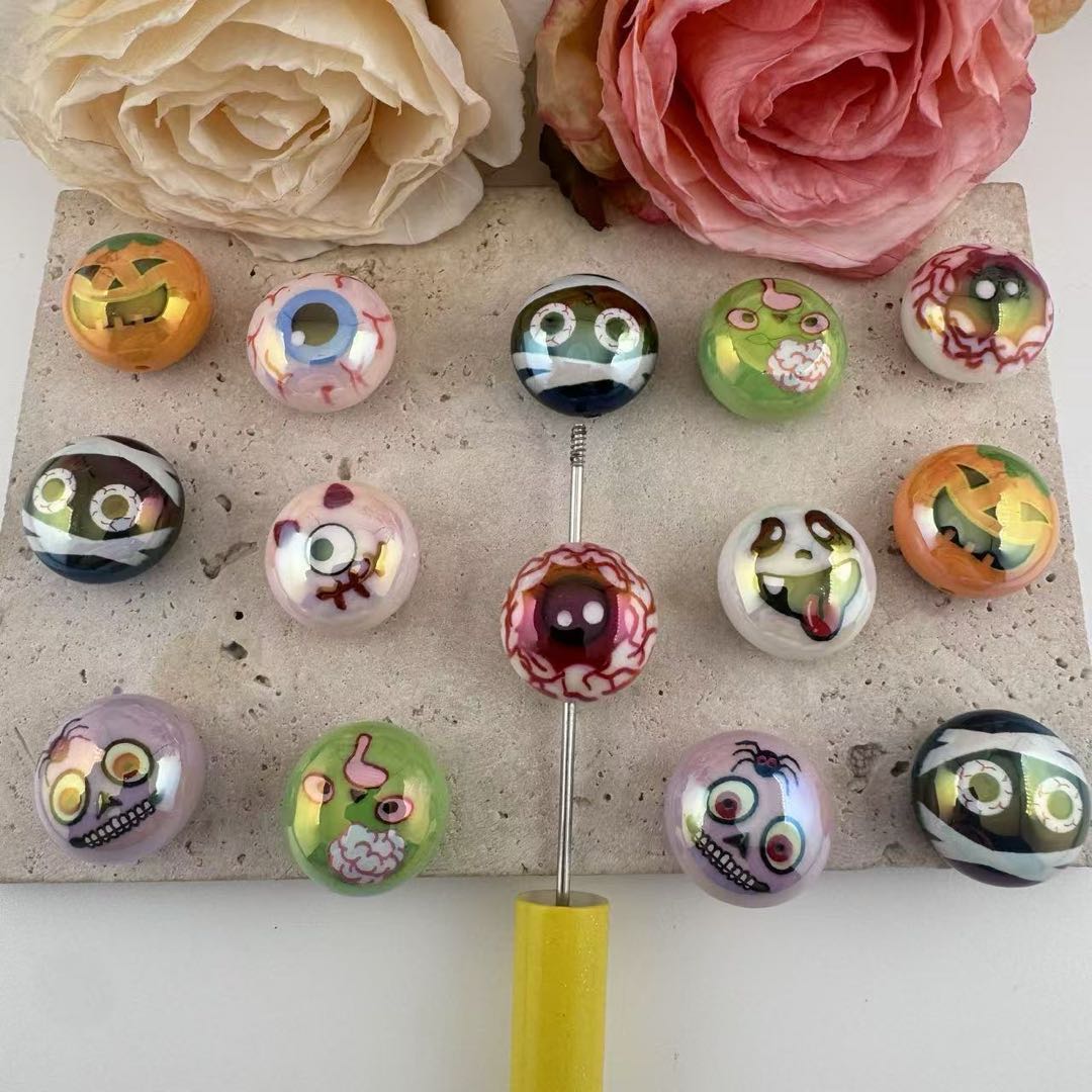 FS19603-About 13*20mm Halloween Resin Beads