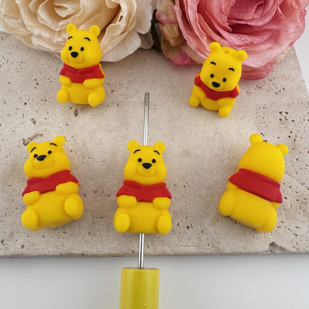 FS19652-About 18*32mm Winnie Silicone Focal Beads