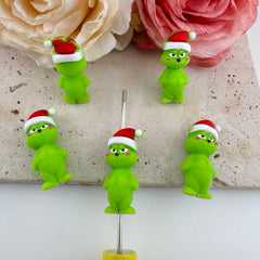 FS19651-About 13*31mm Christmas Grinch Silicone Focal Beads