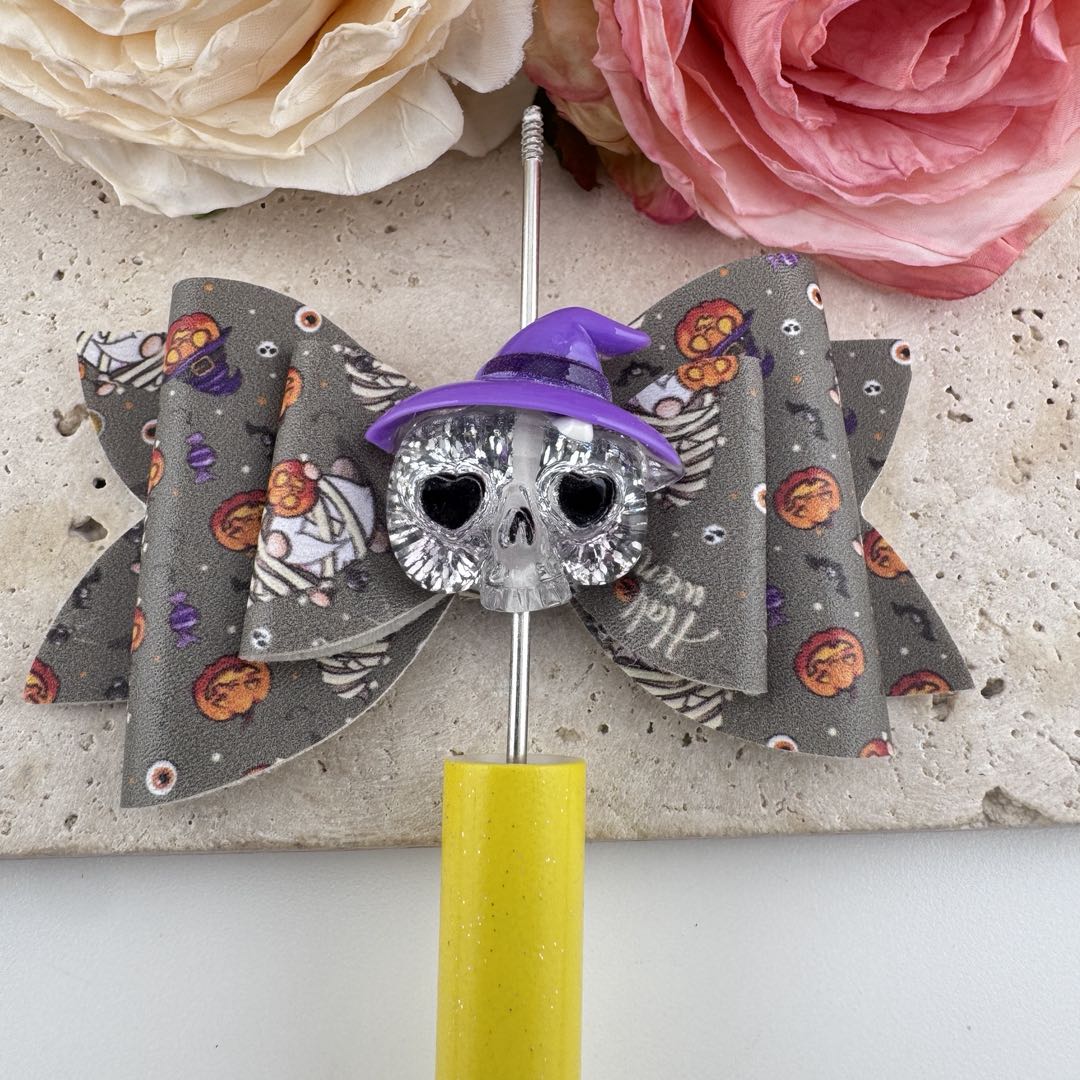 FS19668-About 24*26mm Halloween Bow Skull Beads