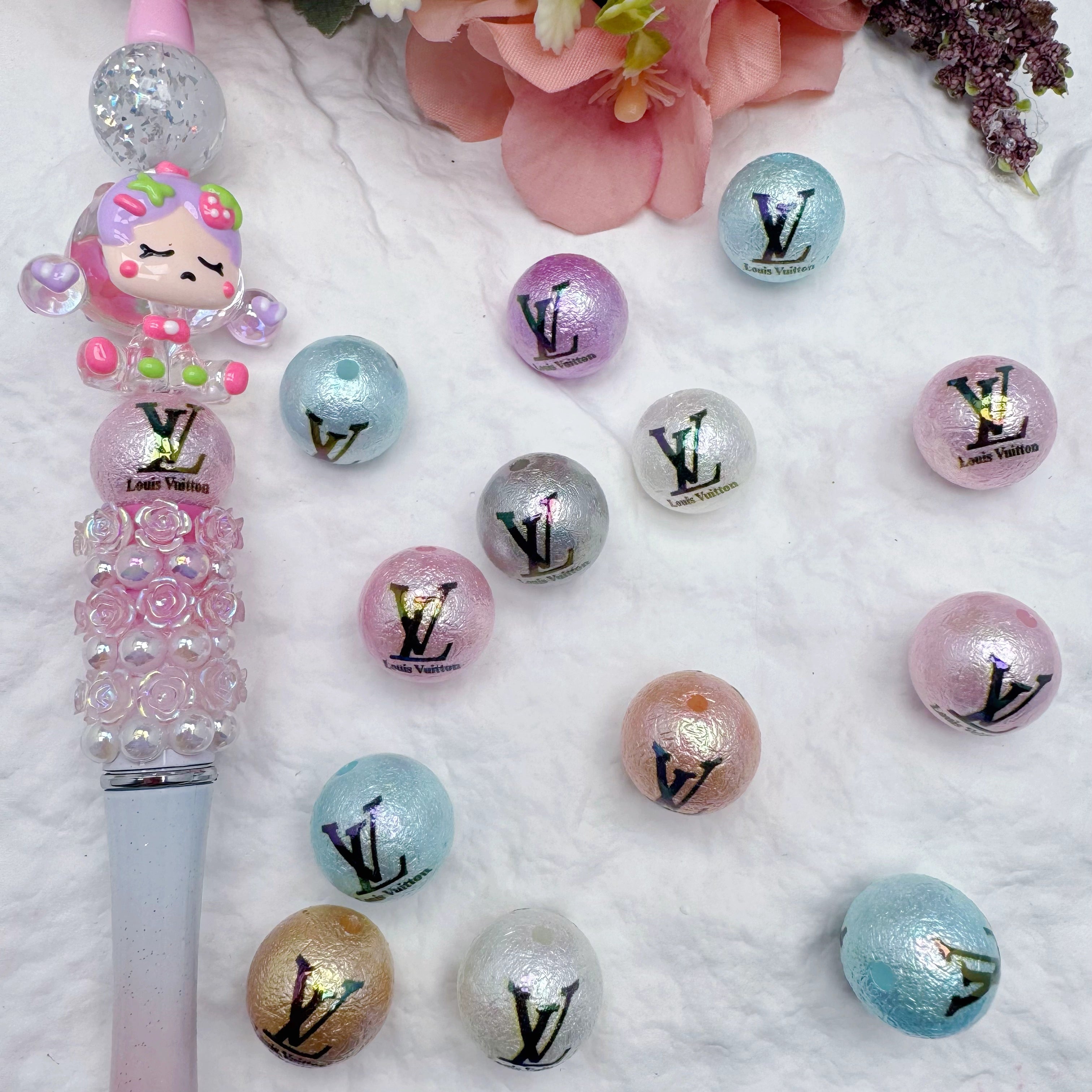 FS4326- 16Mm Wrinkled Lv Acrylic Beads Zoe's DIY Shop